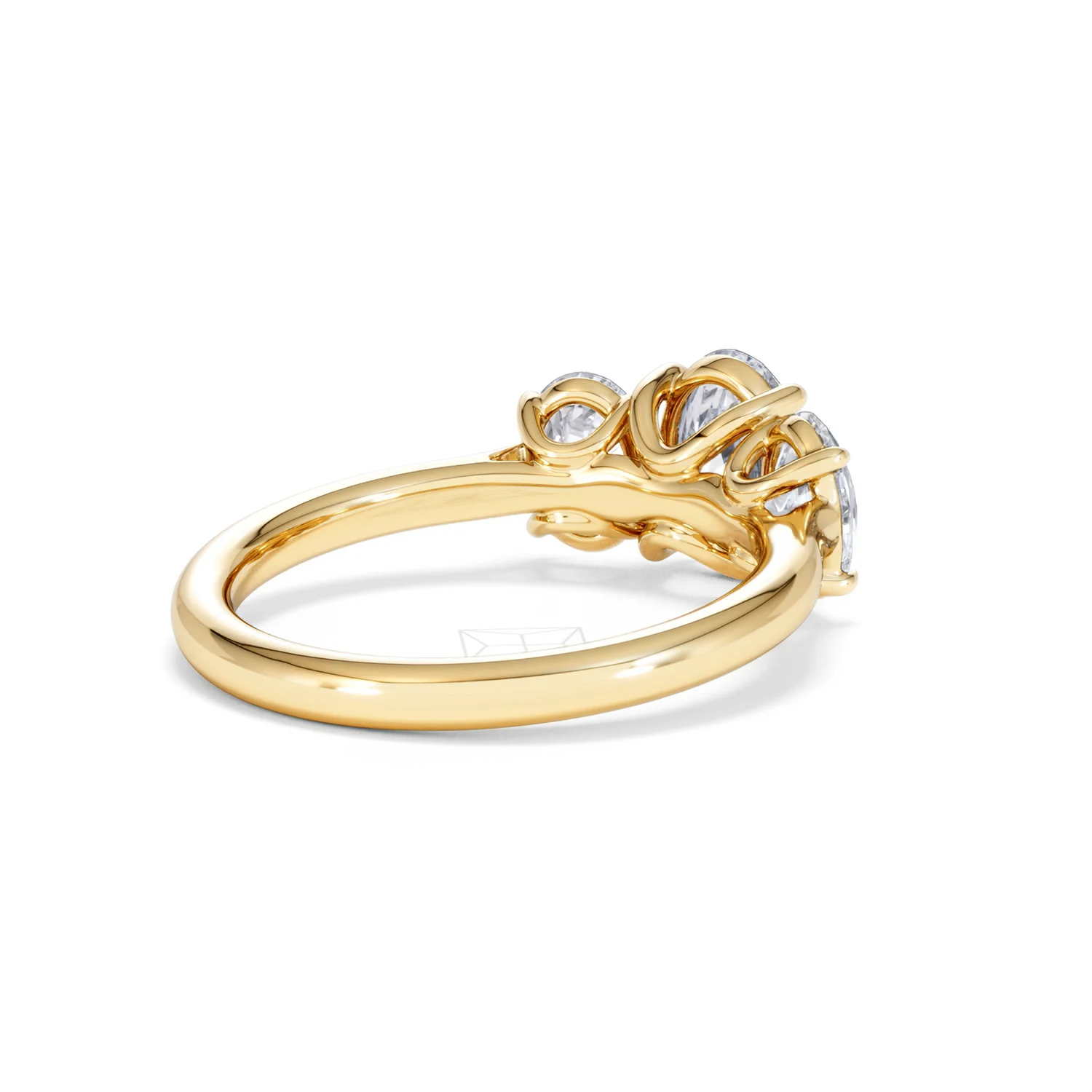 Ever 2.00ct Oval Cut Lab Diamond 3 Stone Engagement Ring in 18K Yellow Gold - Image 40