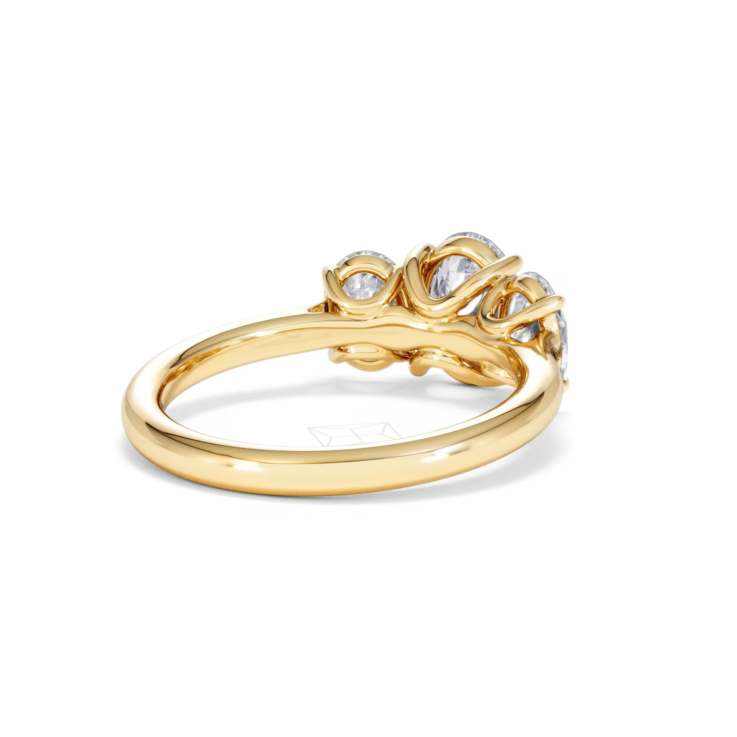 Ever 2.00ct Oval Cut Lab Diamond 3 Stone Engagement Ring in 18K Yellow Gold - Image 42