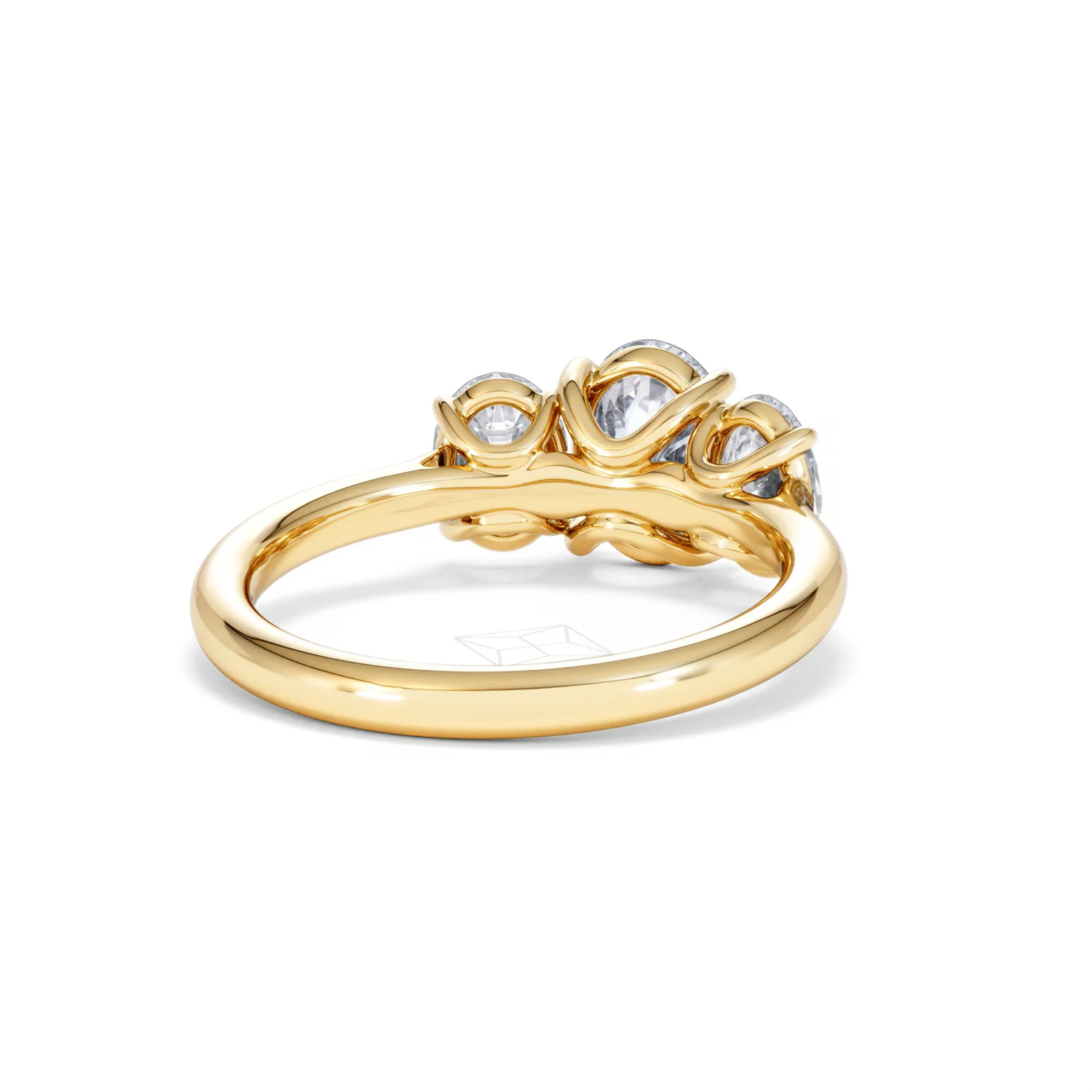 Ever 2.00ct Oval Cut Lab Diamond 3 Stone Engagement Ring in 18K Yellow Gold - Image 44