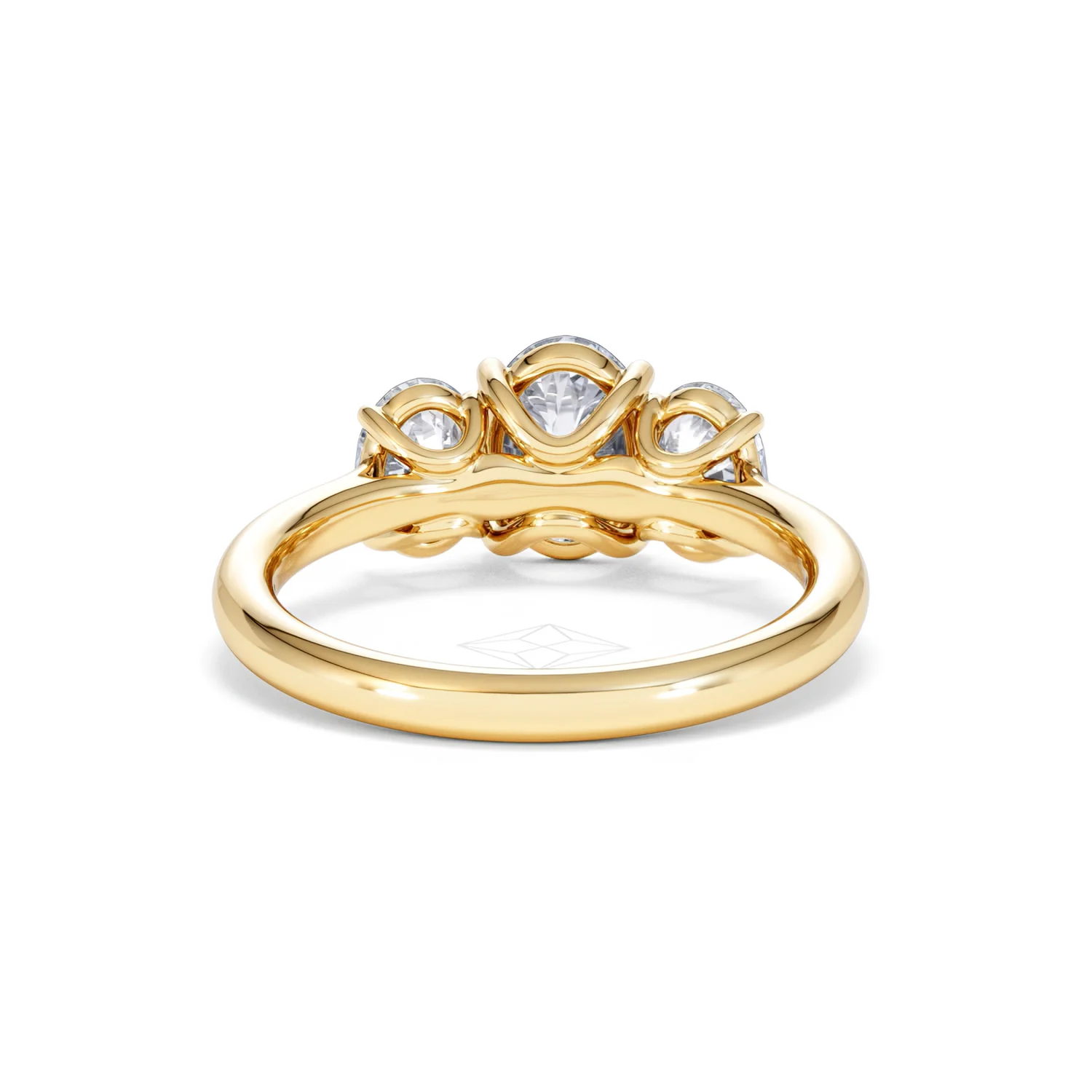 Ever 2.00ct Oval Cut Lab Diamond 3 Stone Engagement Ring in 18K Yellow Gold - Image 48