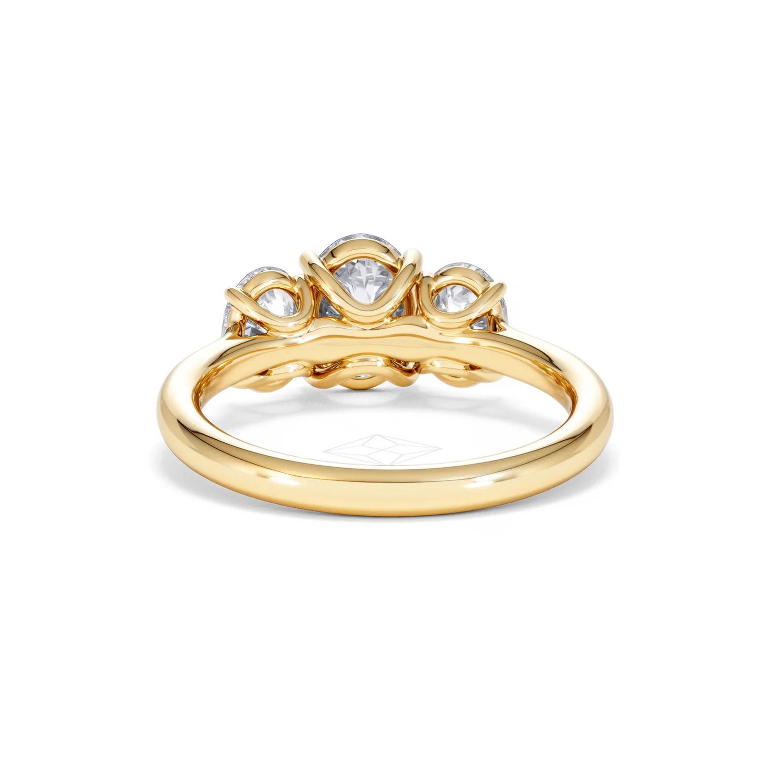 Ever 2.00ct Oval Cut Lab Diamond 3 Stone Engagement Ring in 18K Yellow Gold - Image 50