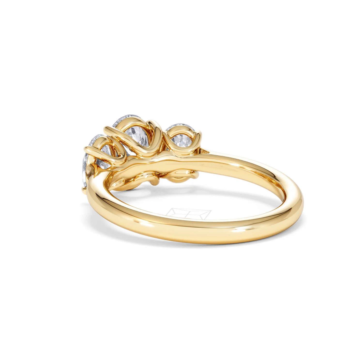 Ever 2.00ct Oval Cut Lab Diamond 3 Stone Engagement Ring in 18K Yellow Gold - Image 56