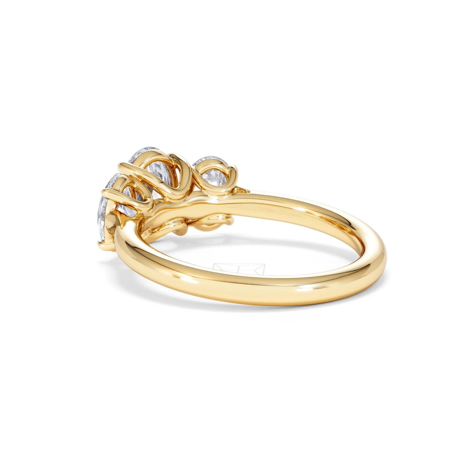 Ever 2.00ct Oval Cut Lab Diamond 3 Stone Engagement Ring in 18K Yellow Gold - Image 58