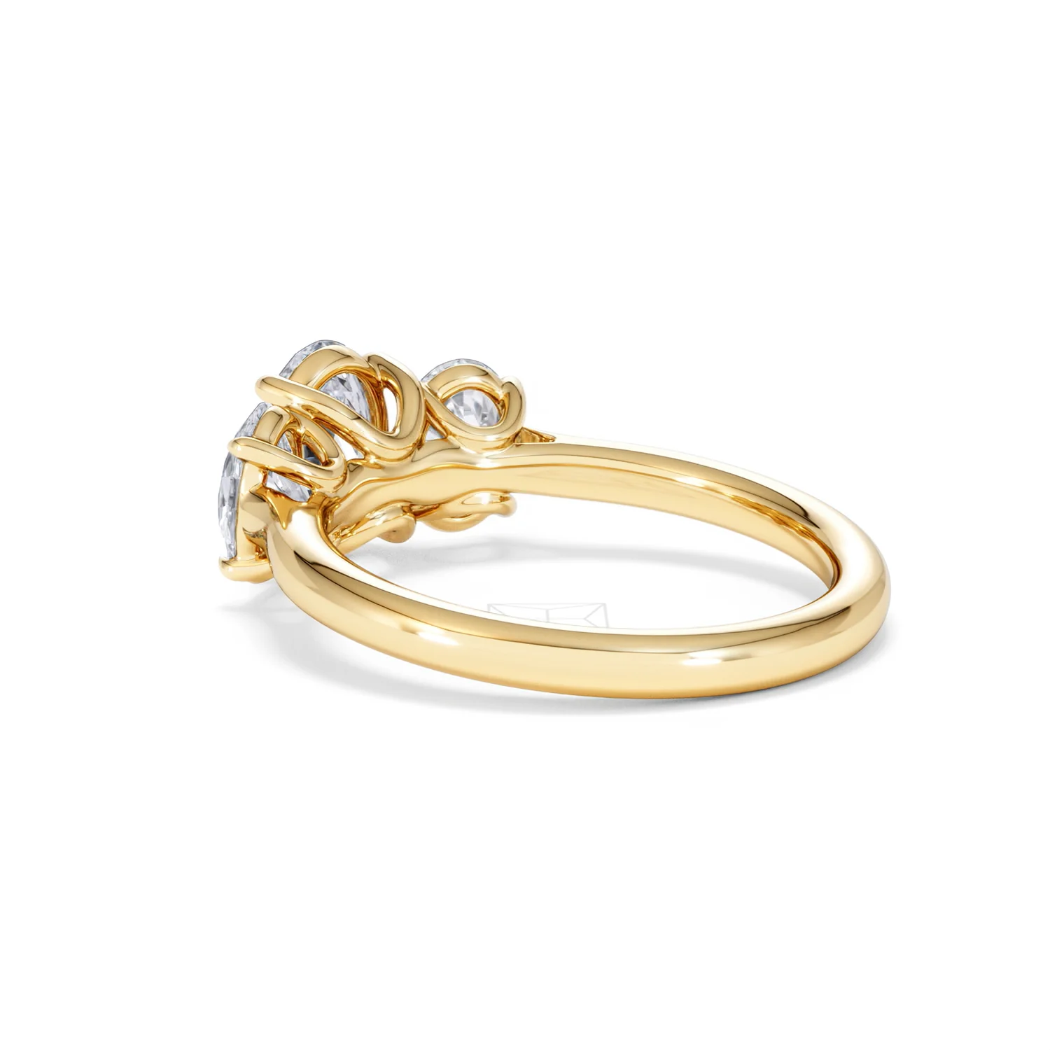 Ever 2.00ct Oval Cut Lab Diamond 3 Stone Engagement Ring in 18K Yellow Gold - Image 59