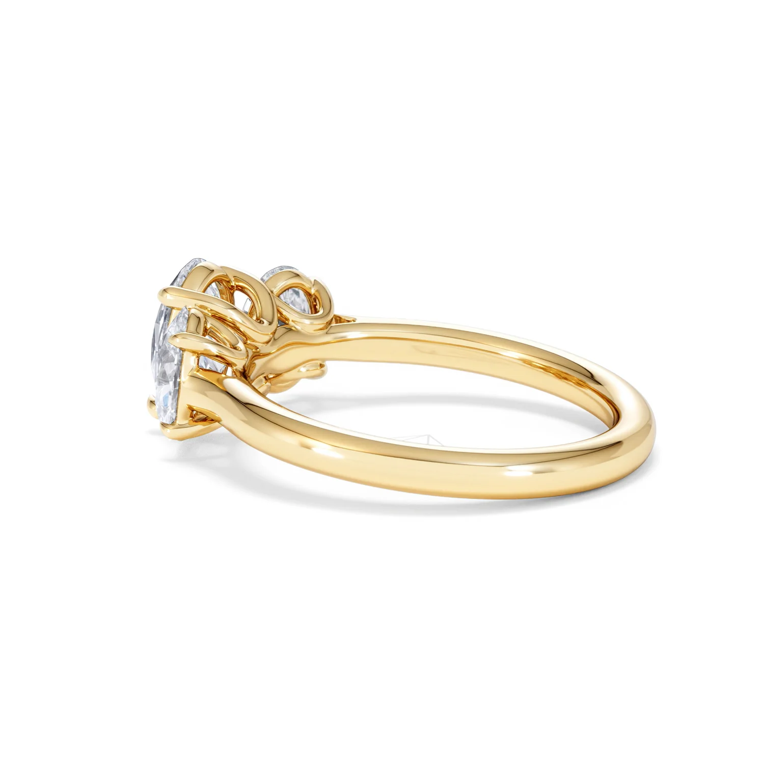 Ever 2.00ct Oval Cut Lab Diamond 3 Stone Engagement Ring in 18K Yellow Gold - Image 63