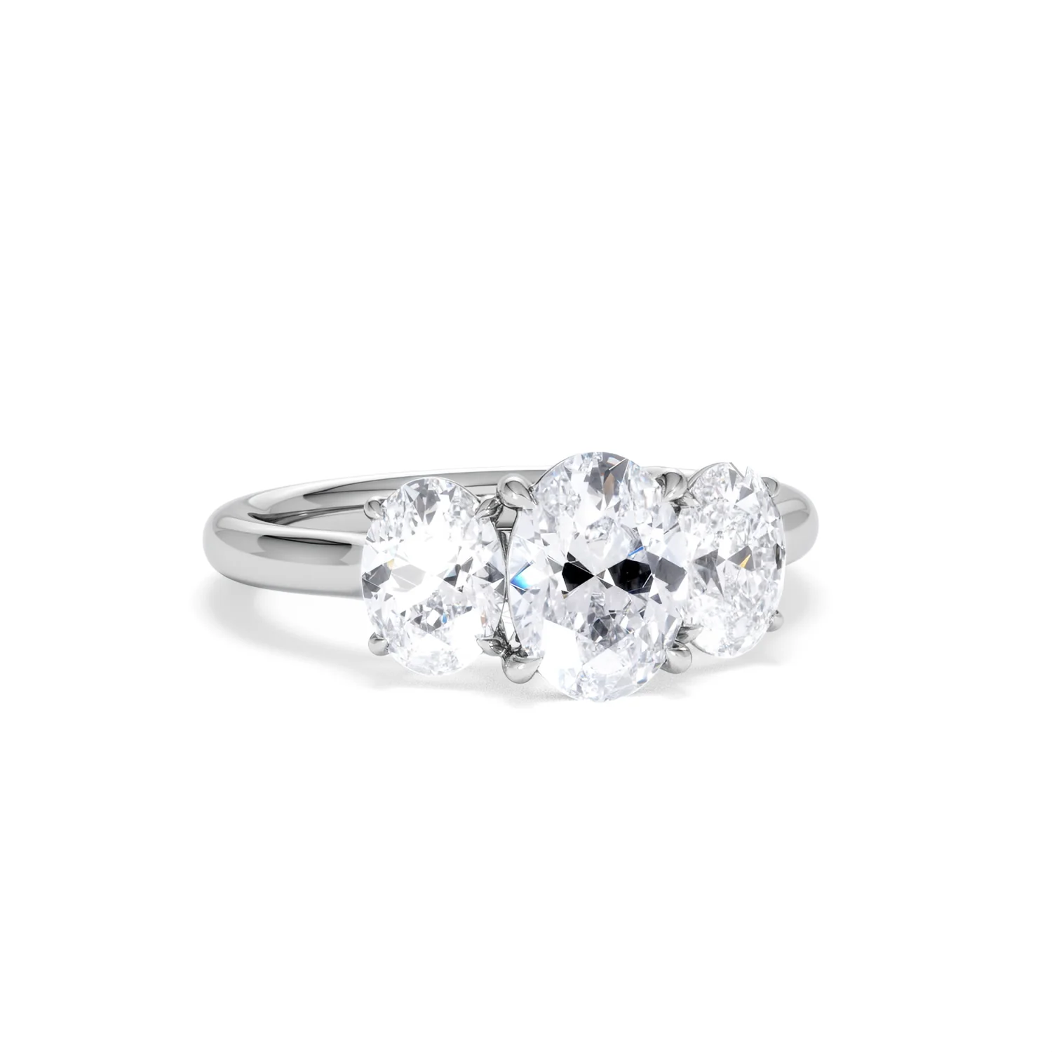 Ever 2.00ct Oval Cut Lab Diamond 3 Stone Engagement Ring in Platinum - Image 12