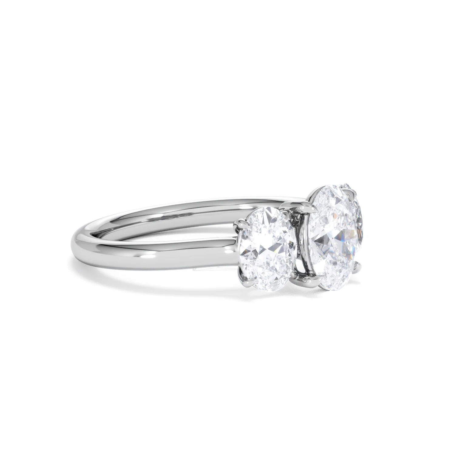 Ever 2.00ct Oval Cut Lab Diamond 3 Stone Engagement Ring in Platinum - Image 20