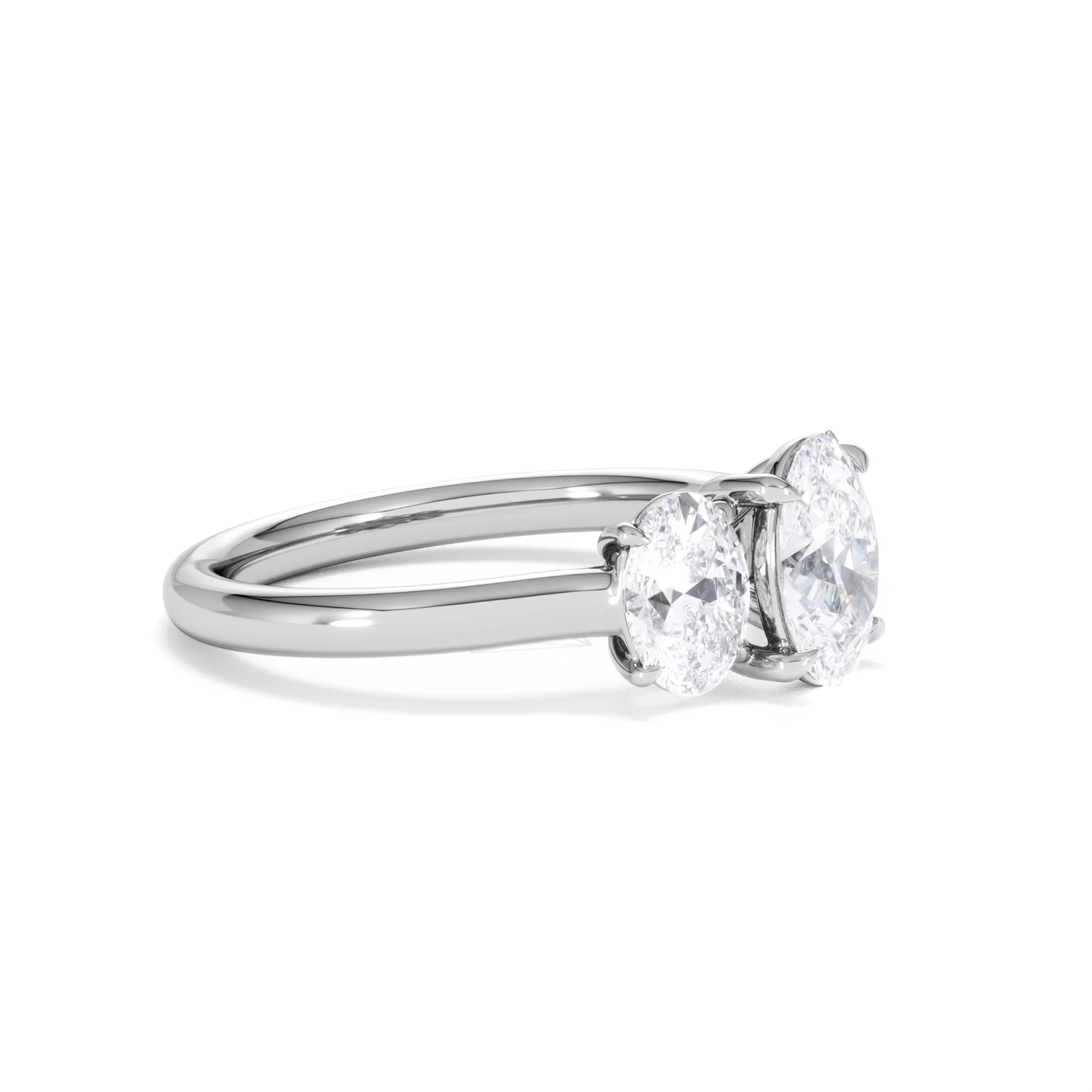 Ever 2.00ct Oval Cut Lab Diamond 3 Stone Engagement Ring in Platinum - Image 22