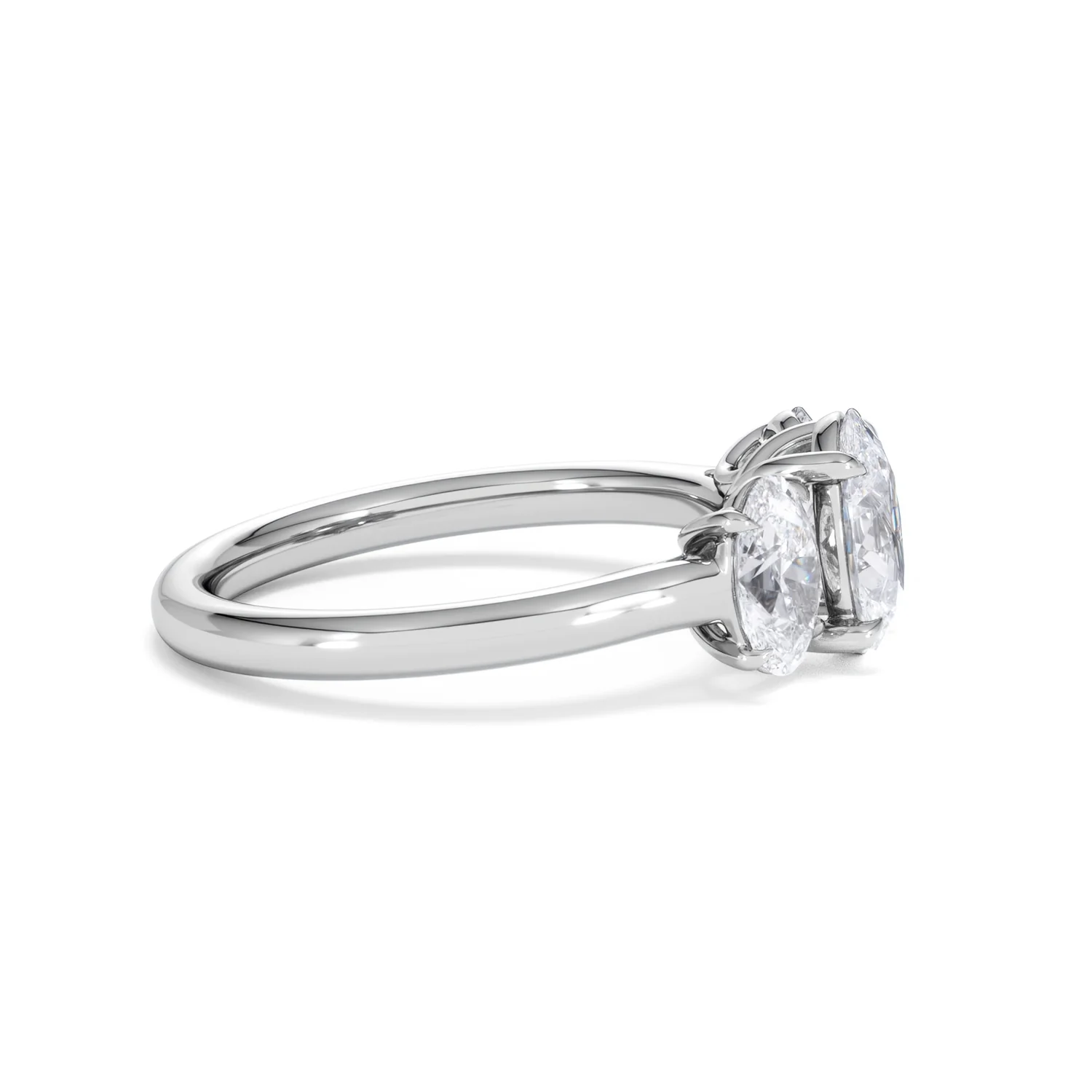 Ever 2.00ct Oval Cut Lab Diamond 3 Stone Engagement Ring in Platinum - Image 27
