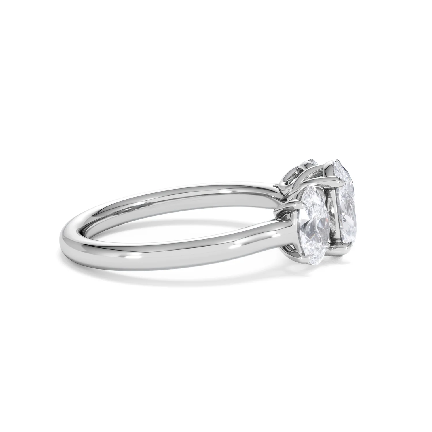 Ever 2.00ct Oval Cut Lab Diamond 3 Stone Engagement Ring in Platinum - Image 28