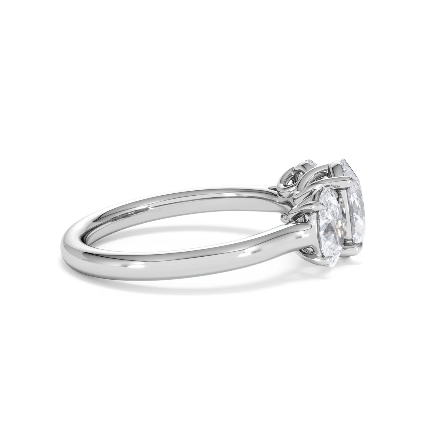 Ever 2.00ct Oval Cut Lab Diamond 3 Stone Engagement Ring in Platinum - Image 30