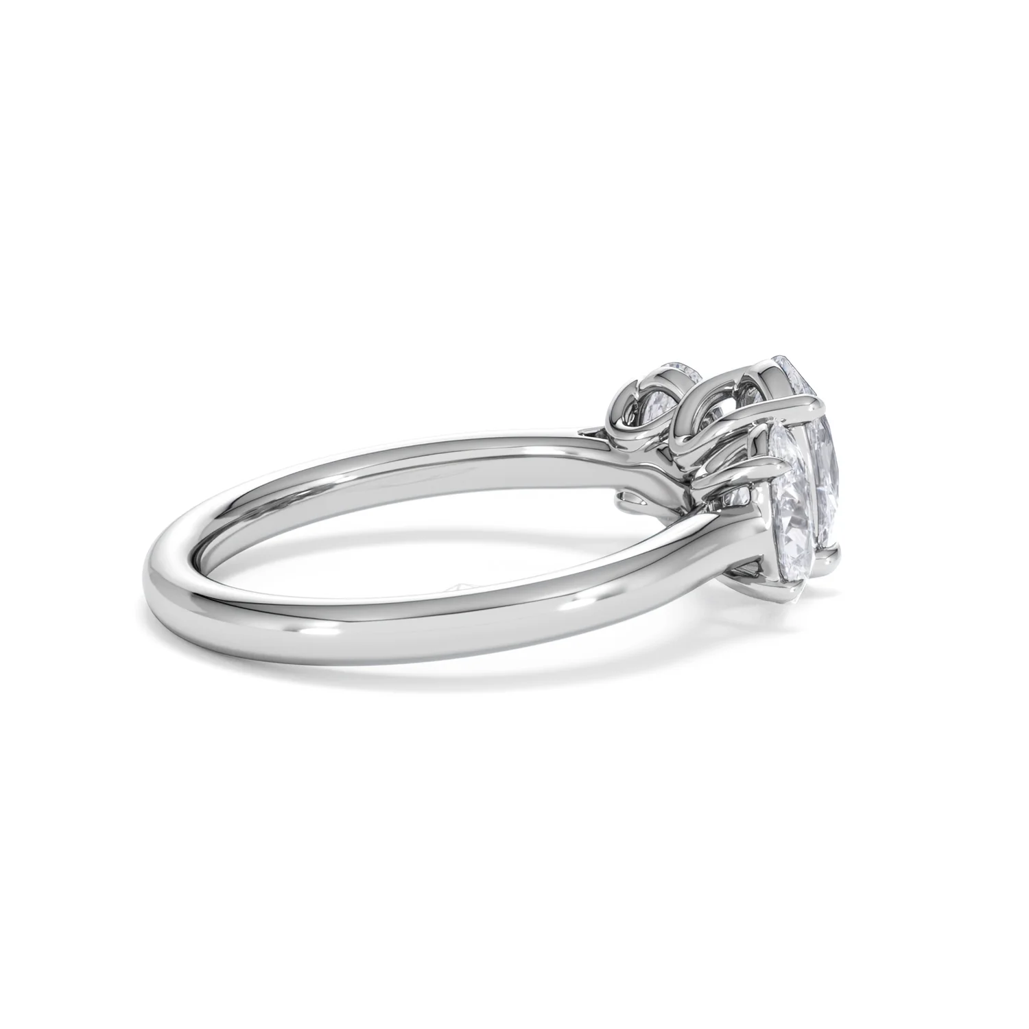 Ever 2.00ct Oval Cut Lab Diamond 3 Stone Engagement Ring in Platinum - Image 33
