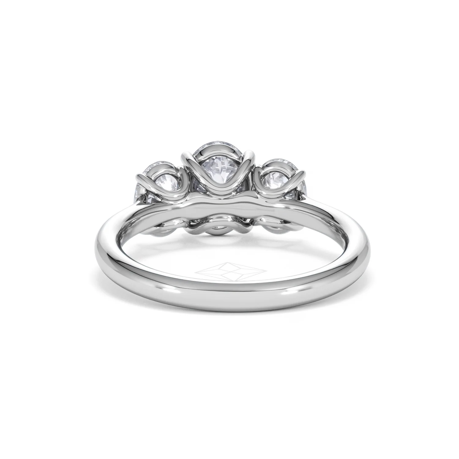 Ever 2.00ct Oval Cut Lab Diamond 3 Stone Engagement Ring in Platinum - Image 50