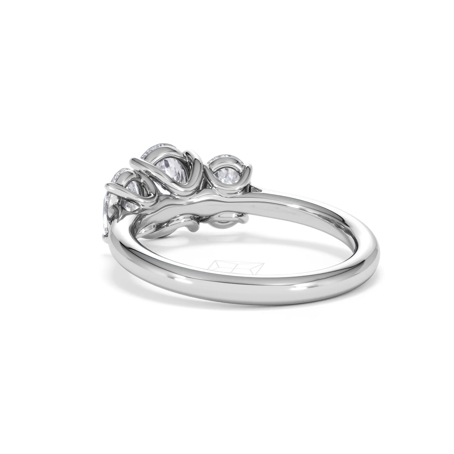 Ever 2.00ct Oval Cut Lab Diamond 3 Stone Engagement Ring in Platinum - Image 56