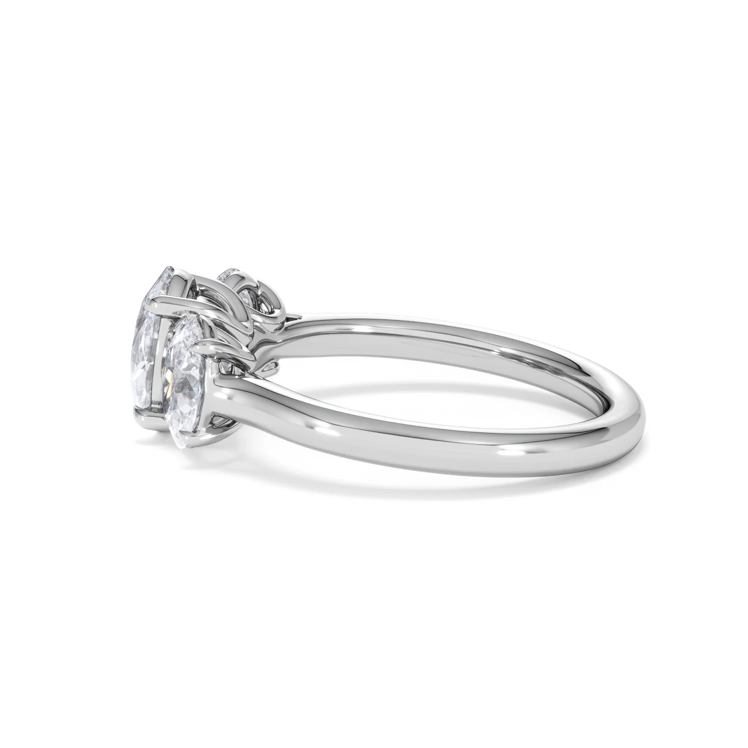 Ever 2.00ct Oval Cut Lab Diamond 3 Stone Engagement Ring in Platinum - Image 67