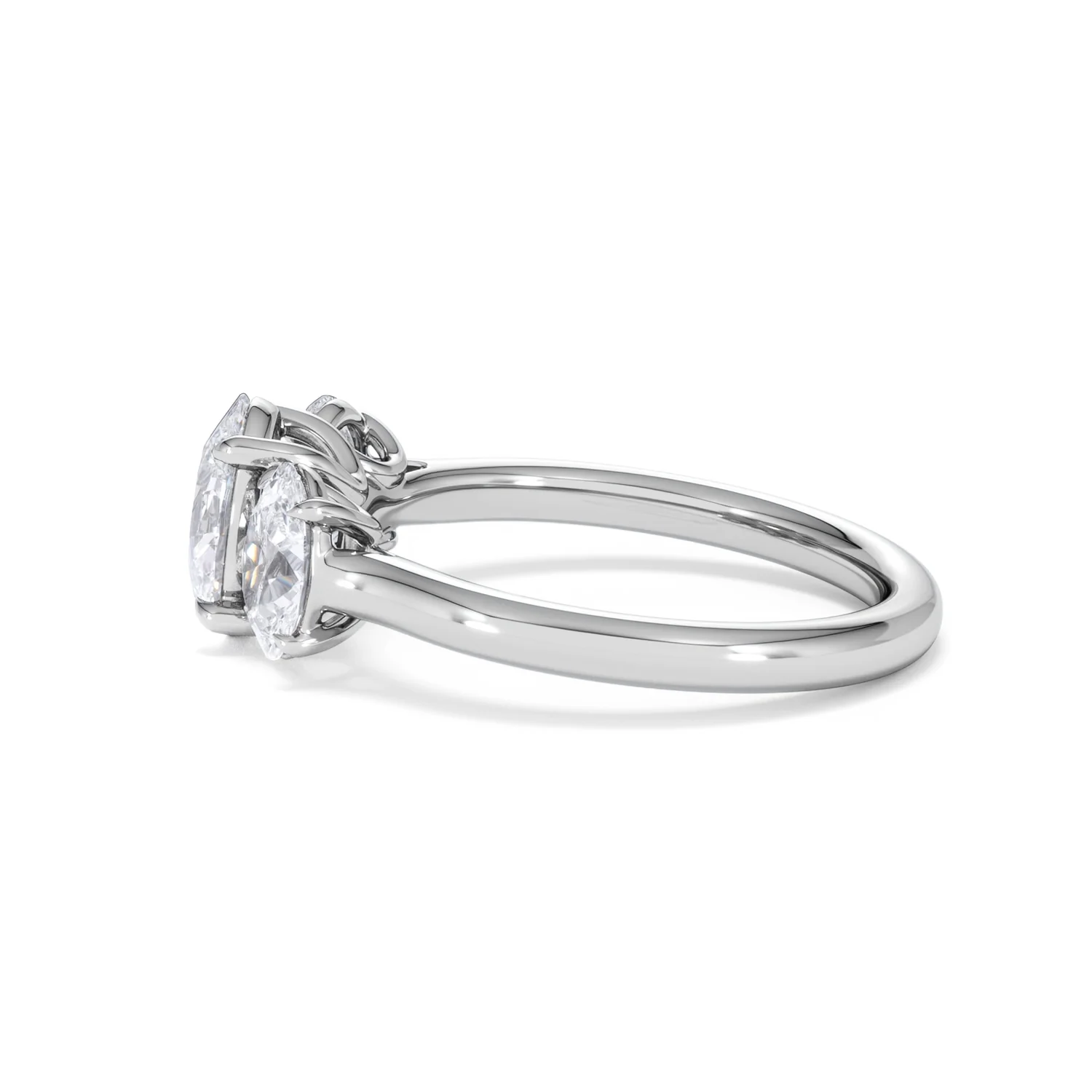 Ever 2.00ct Oval Cut Lab Diamond 3 Stone Engagement Ring in Platinum - Image 68