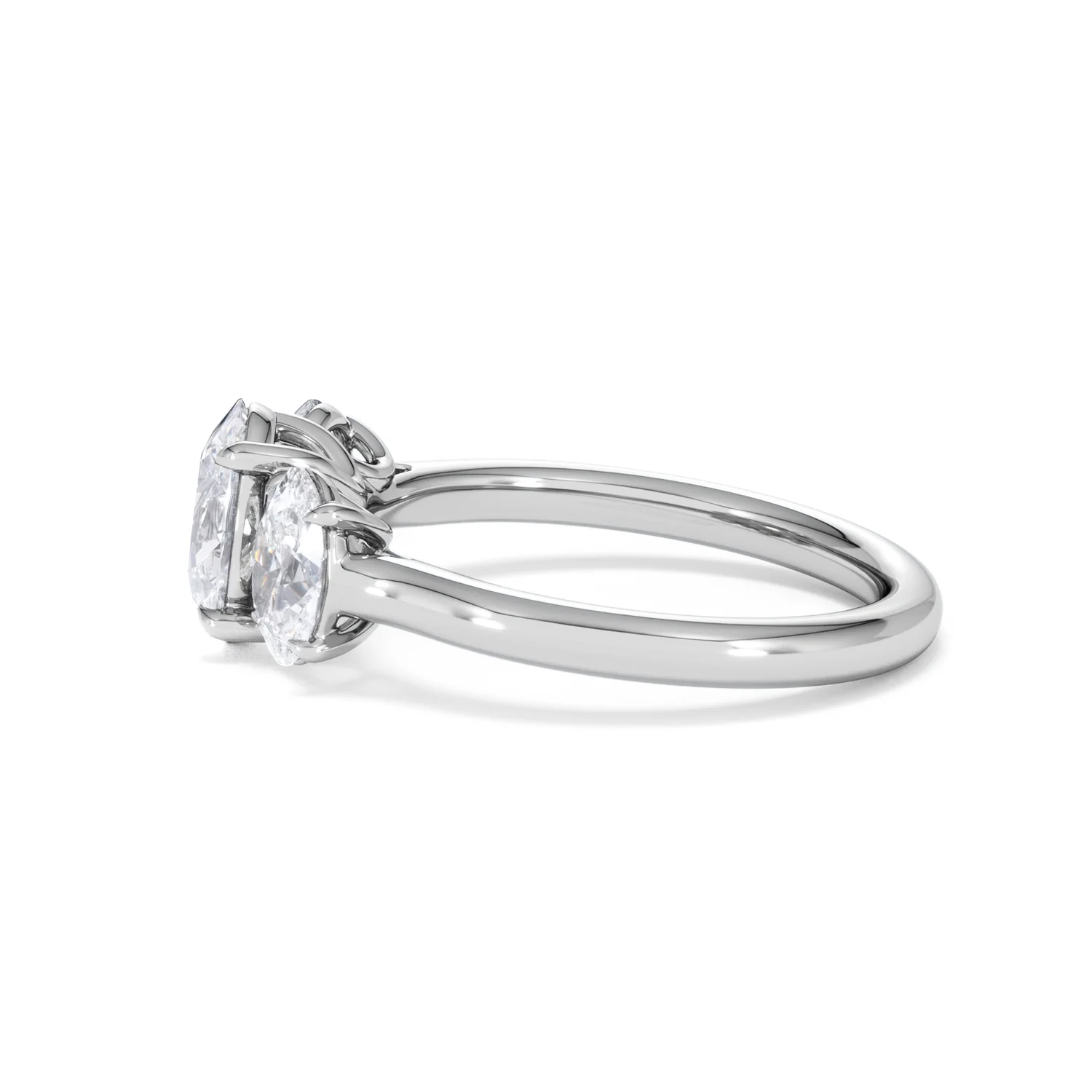 Ever 2.00ct Oval Cut Lab Diamond 3 Stone Engagement Ring in Platinum - Image 69