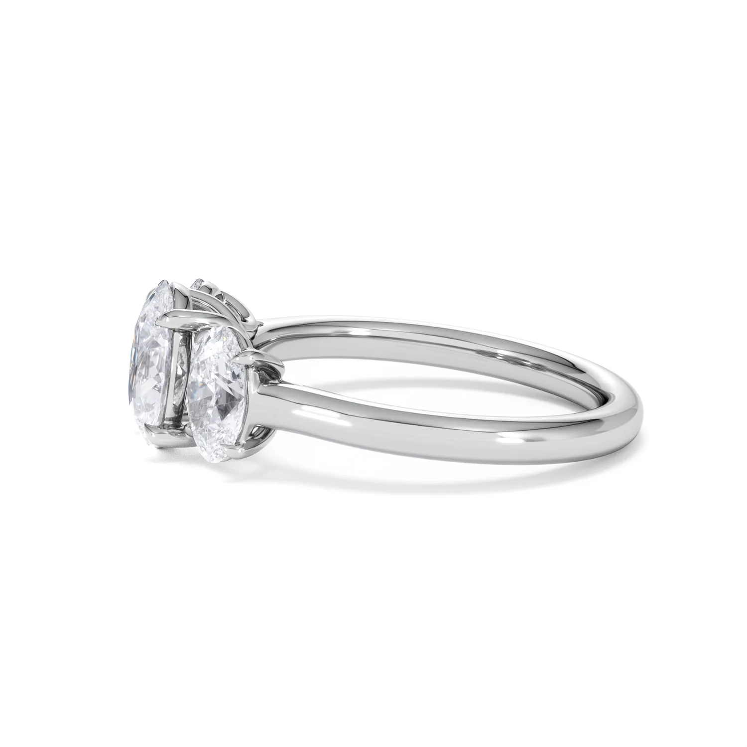 Ever 2.00ct Oval Cut Lab Diamond 3 Stone Engagement Ring in Platinum - Image 71