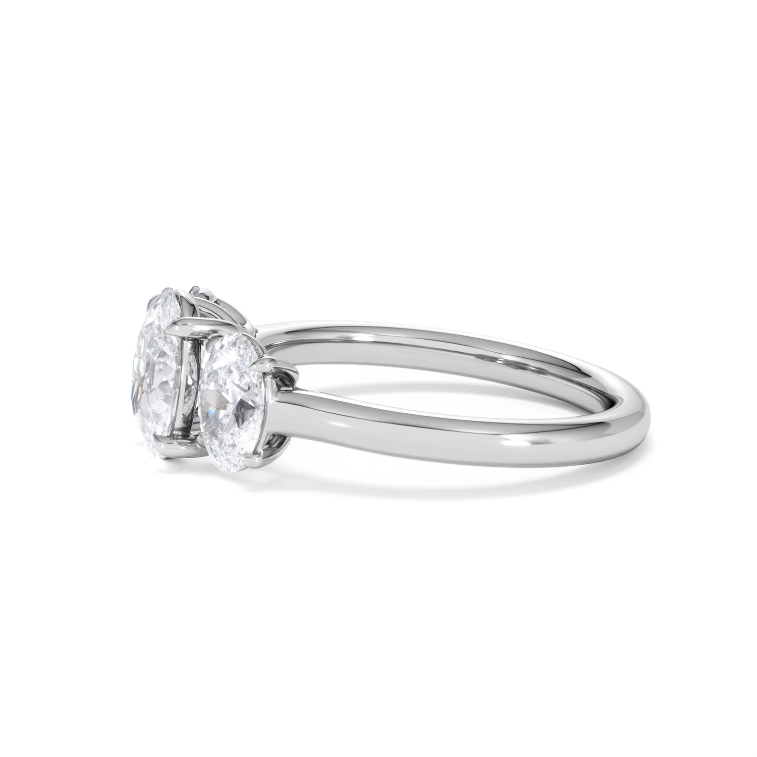 Ever 2.00ct Oval Cut Lab Diamond 3 Stone Engagement Ring in Platinum - Image 72