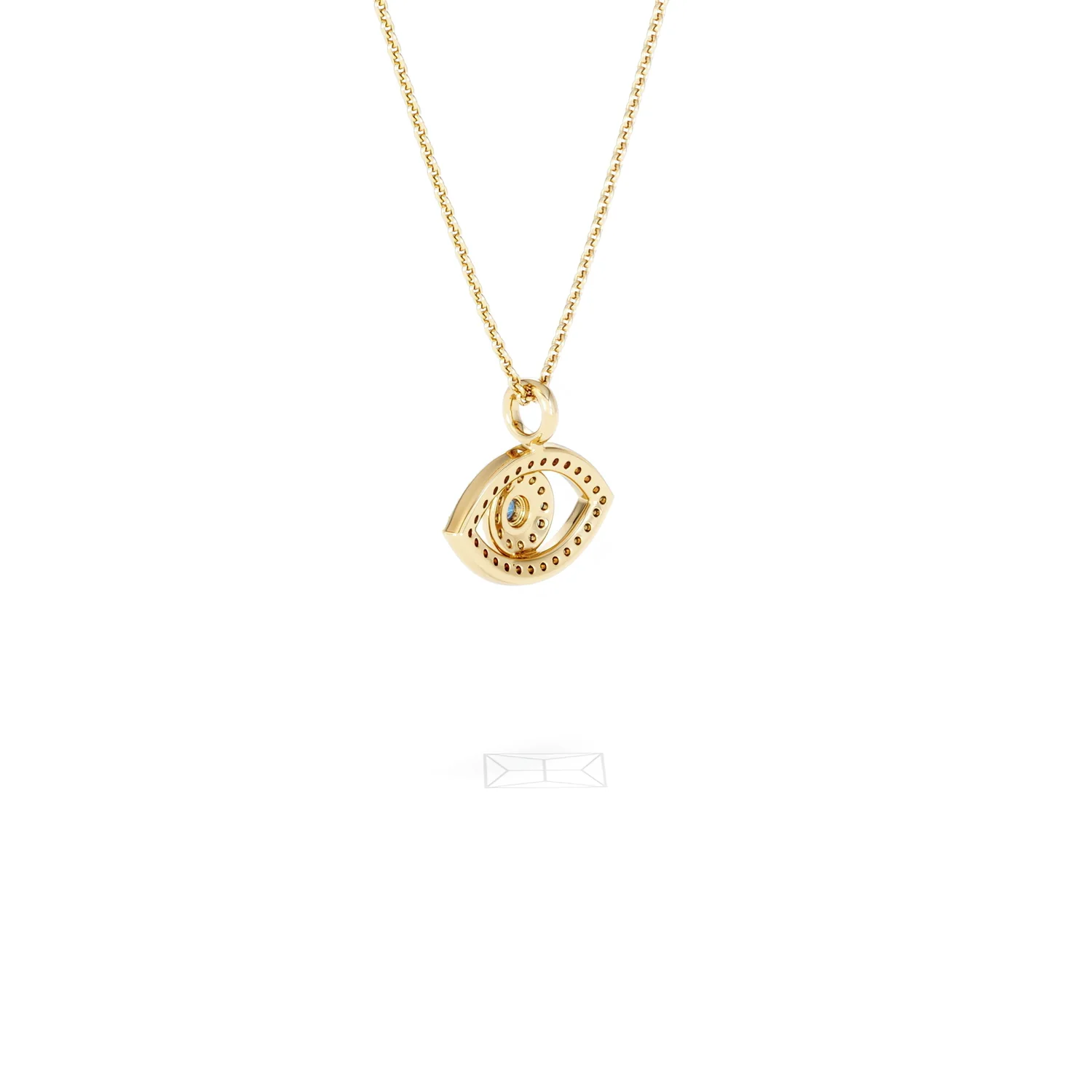 Evil Eye 0.21ct Sapphire and Lab Diamond Pendant Necklace in 18K Gold Vermeil - Image 59