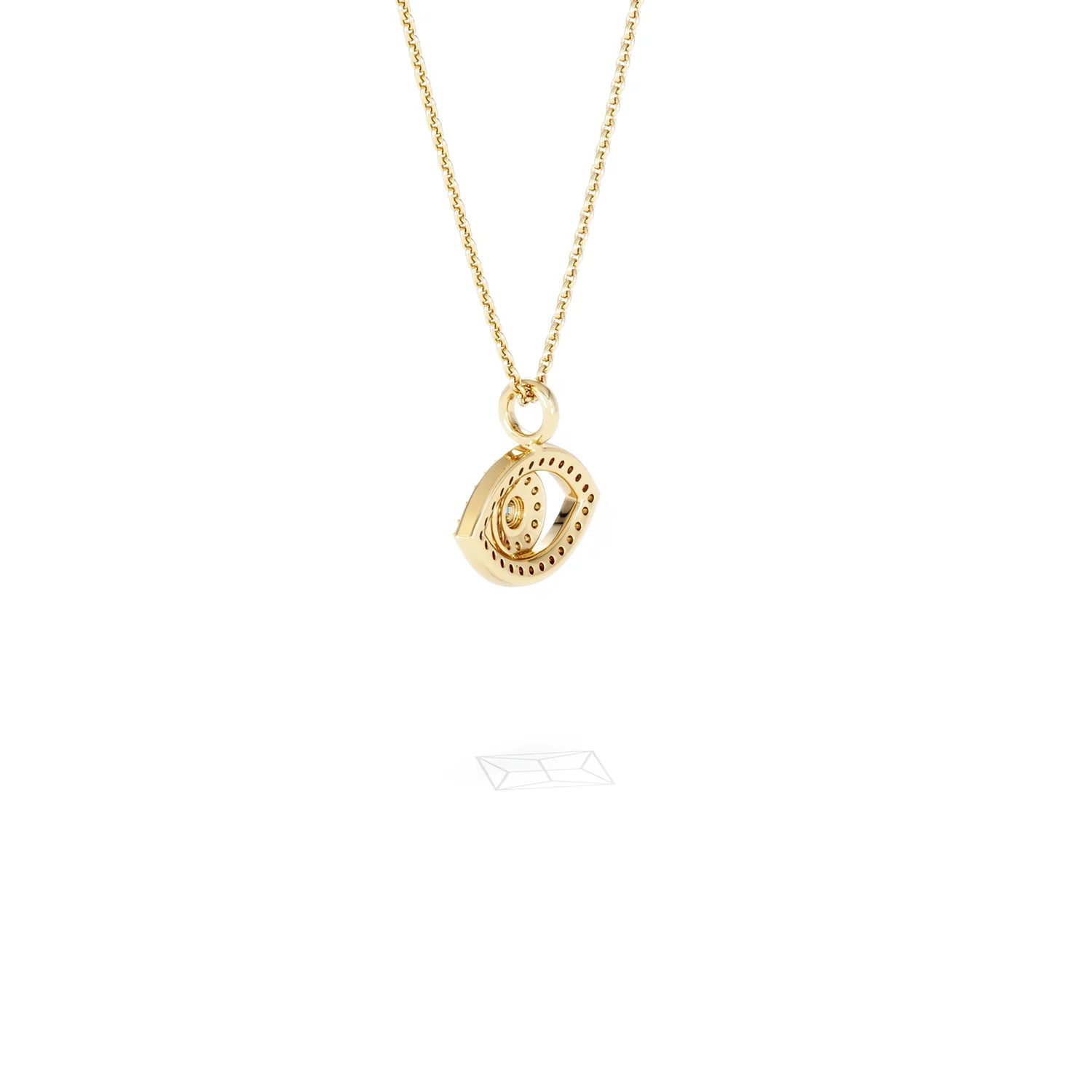 Evil Eye 0.21ct Sapphire and Lab Diamond Pendant Necklace in 18K Gold Vermeil - Image 61