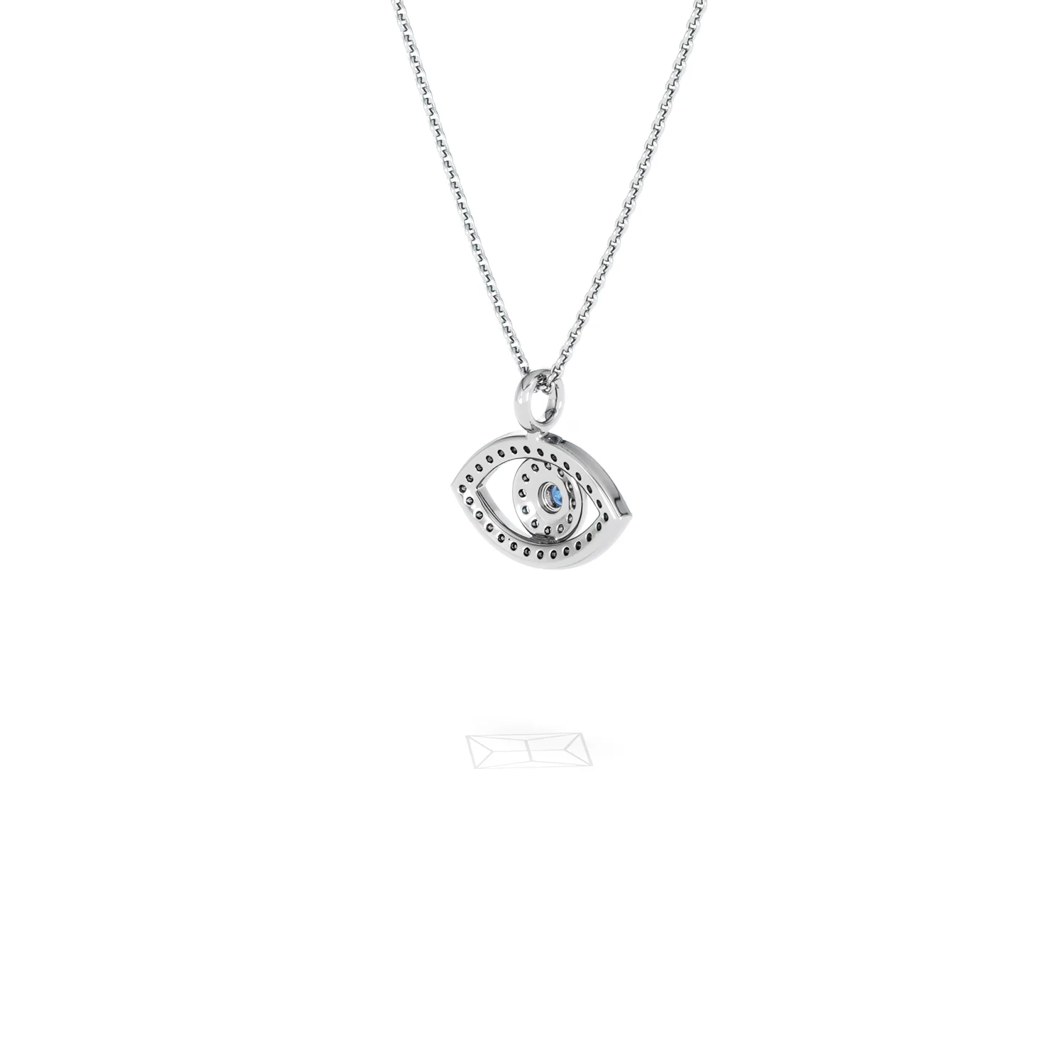 Evil Eye 0.21ct Sapphire and Lab Diamond Pendant Necklace in in Sterling Silver - Image 40