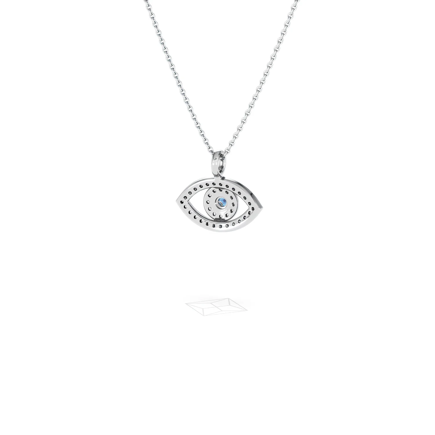 Evil Eye 0.21ct Sapphire and Lab Diamond Pendant Necklace in in Sterling Silver - Image 44