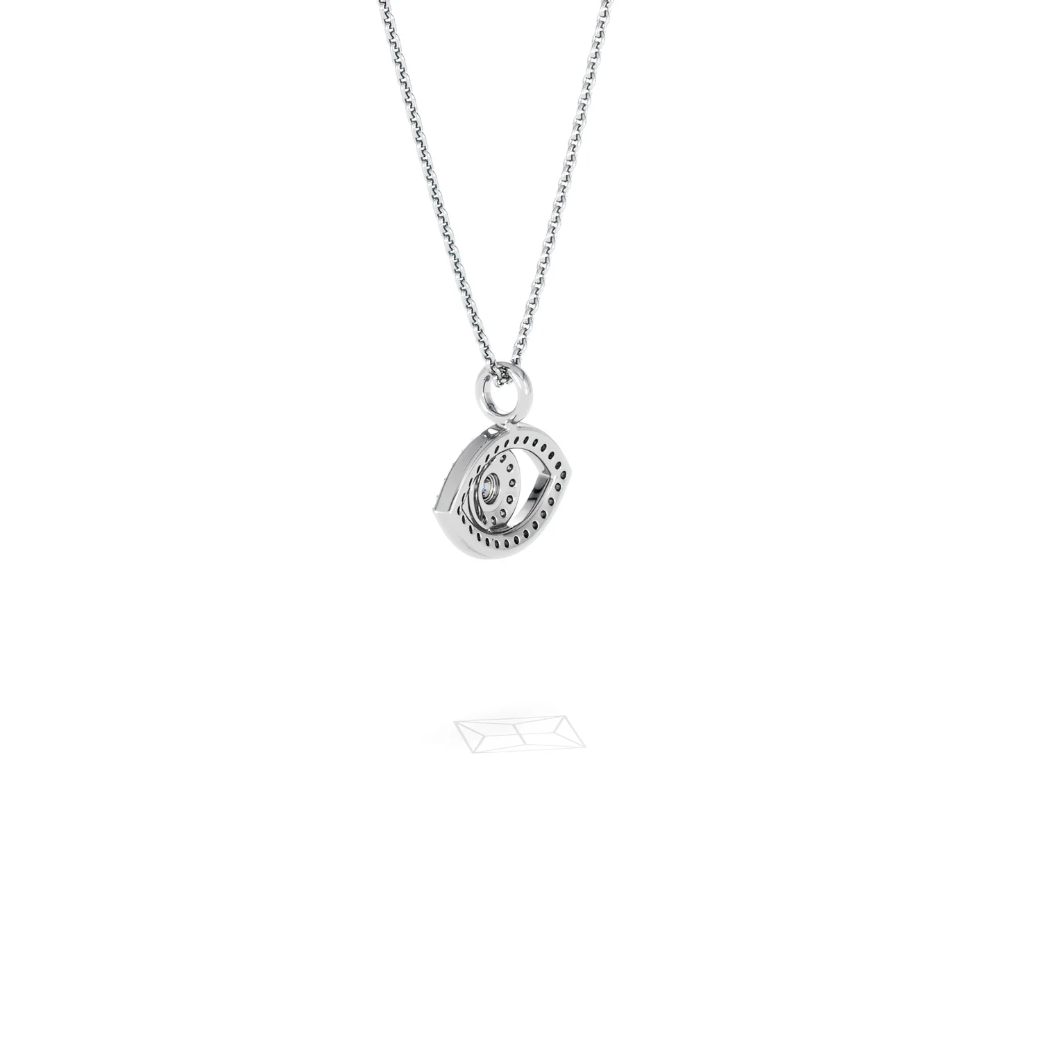Evil Eye 0.21ct Sapphire and Lab Diamond Pendant Necklace in in Sterling Silver - Image 61