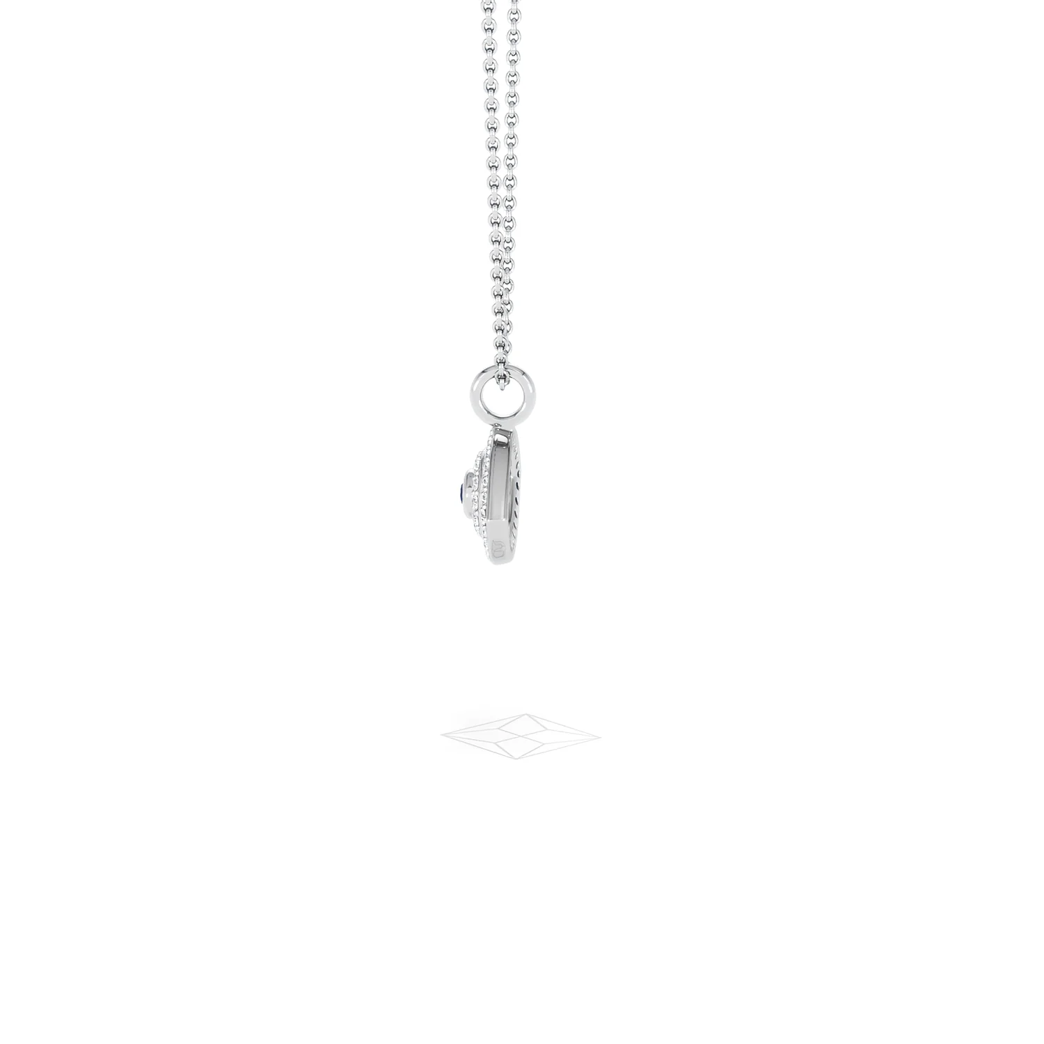 Evil Eye 0.21ct Sapphire and Lab Diamond Pendant Necklace in in Sterling Silver - Image 68