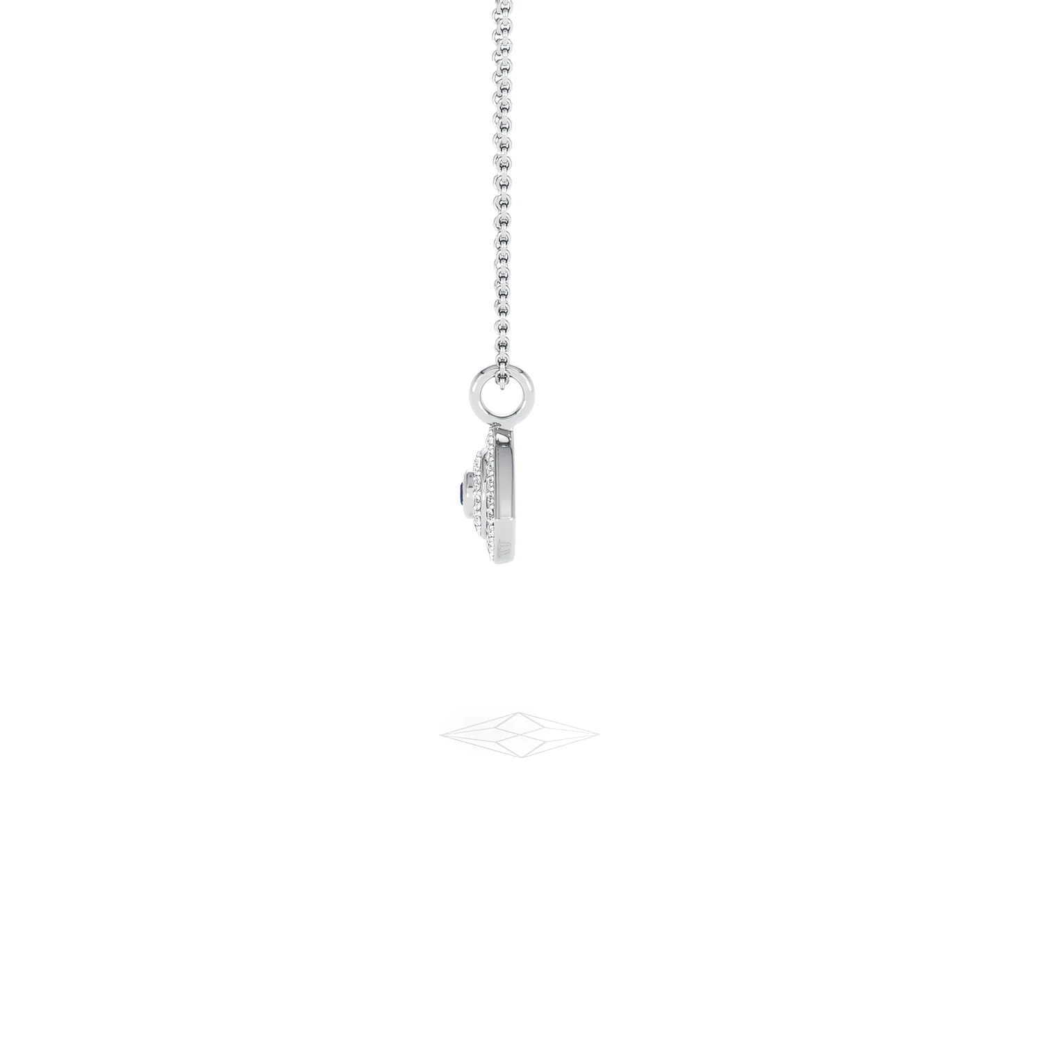 Evil Eye 0.21ct Sapphire and Lab Diamond Pendant Necklace in in Sterling Silver - Image 69