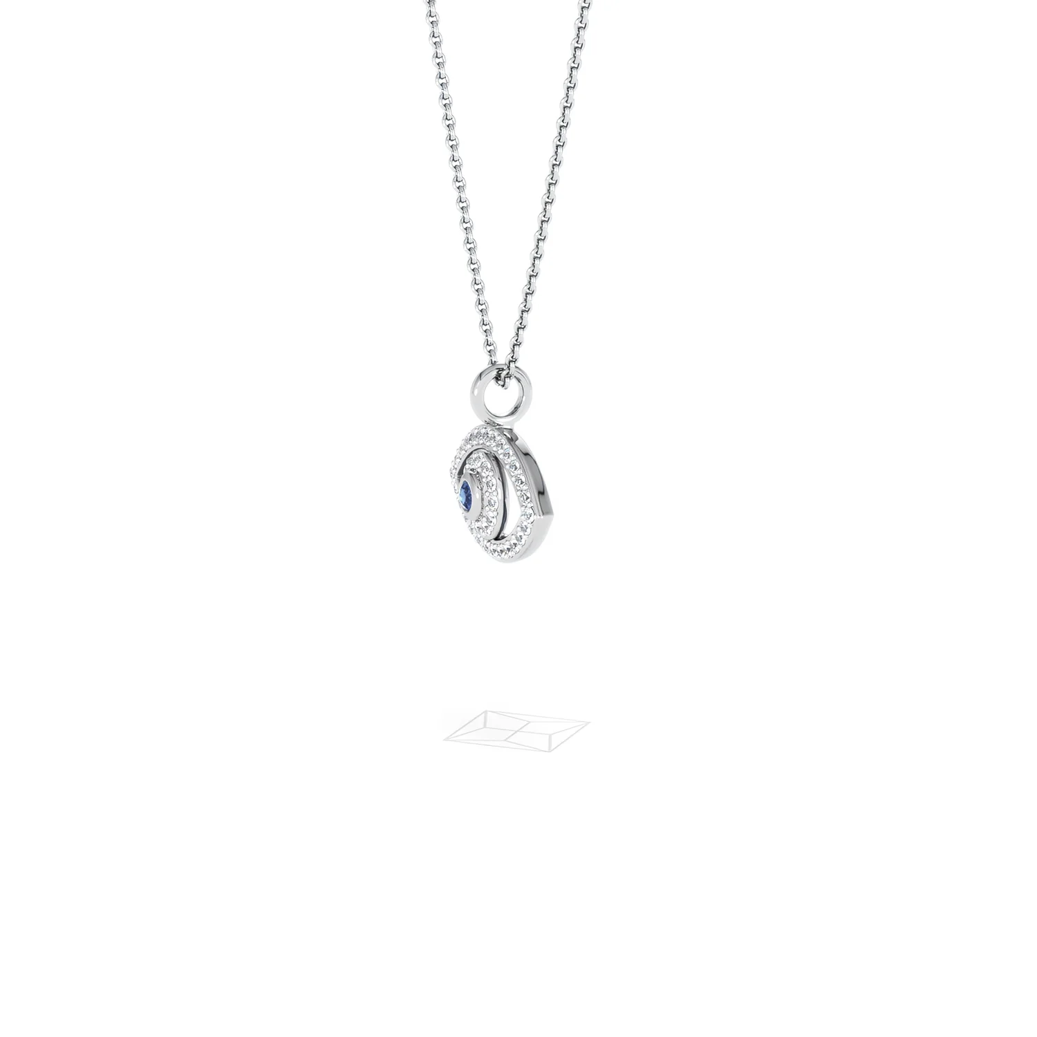 Evil Eye 0.21ct Sapphire and Lab Diamond Pendant Necklace in in Sterling Silver - Image 74
