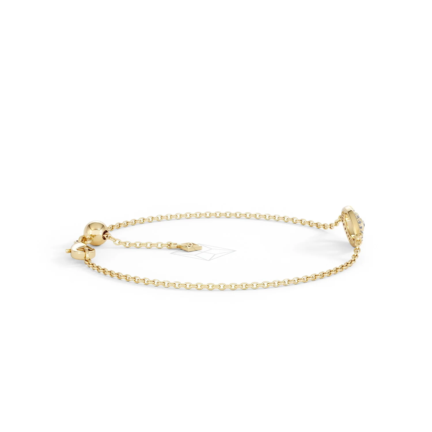 Evil Eye 0.21ct Sapphire Lab Diamond Adjustable Bracelet in 18K Gold Vermeil - Image 31