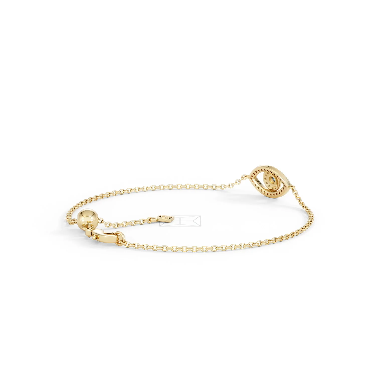 Evil Eye 0.21ct Sapphire Lab Diamond Adjustable Bracelet in 18K Gold Vermeil - Image 39