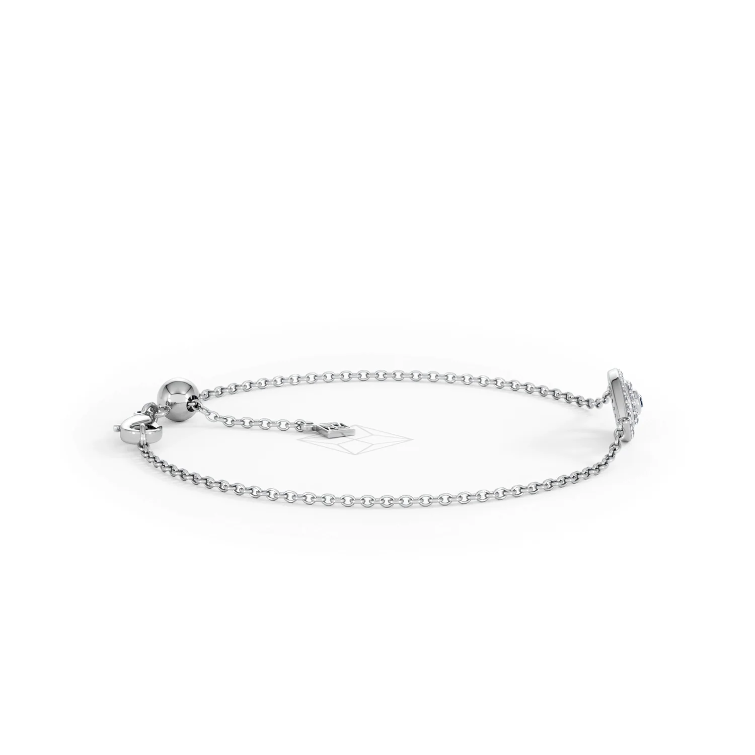 Evil Eye 0.21ct Sapphire Lab Diamond Adjustable Bracelet in Sterling Silver - Image 29