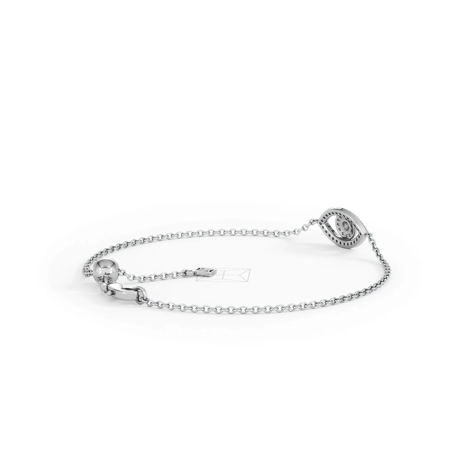 Evil Eye 0.21ct Sapphire Lab Diamond Adjustable Bracelet in Sterling Silver - Image 38
