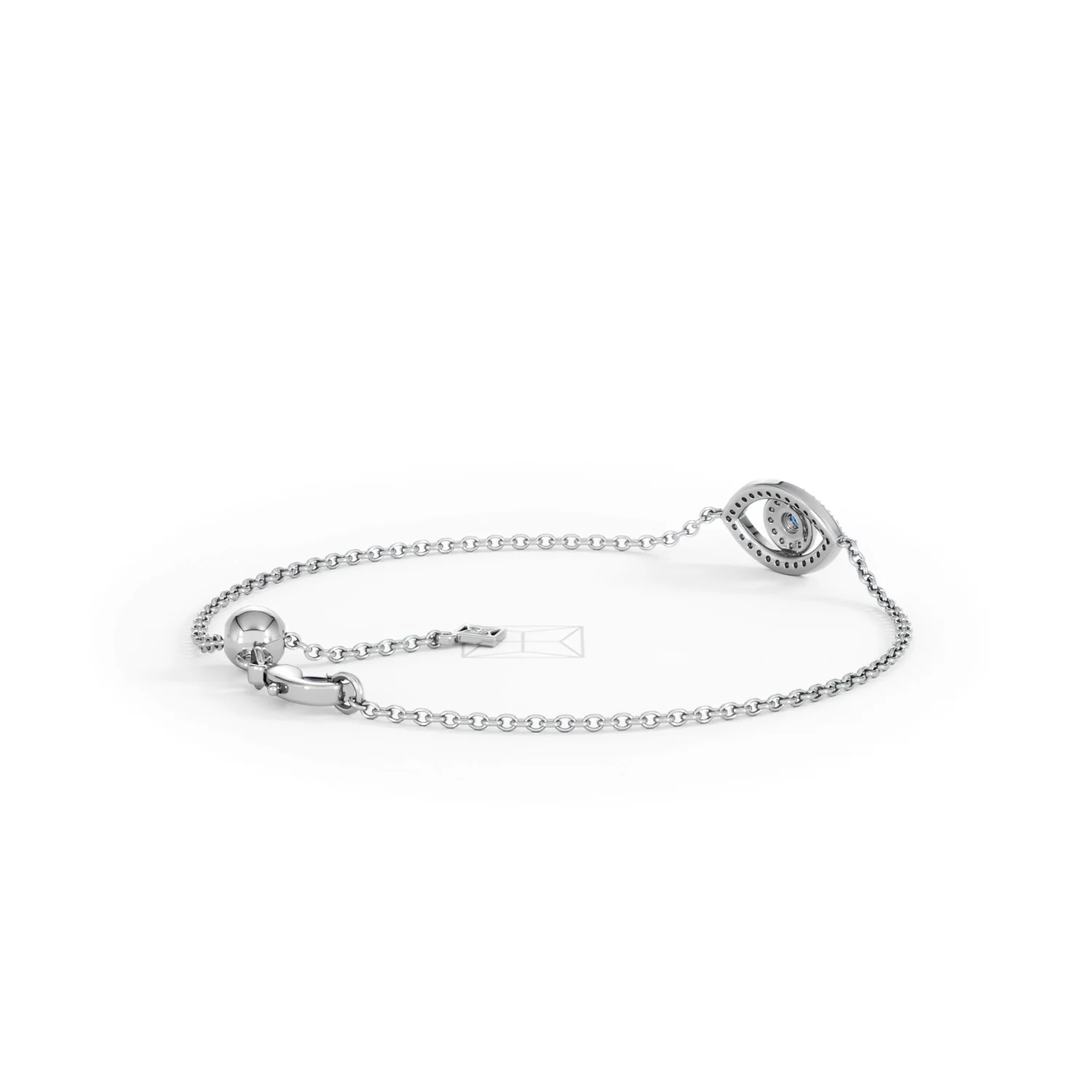 Evil Eye 0.21ct Sapphire Lab Diamond Adjustable Bracelet in Sterling Silver - Image 39
