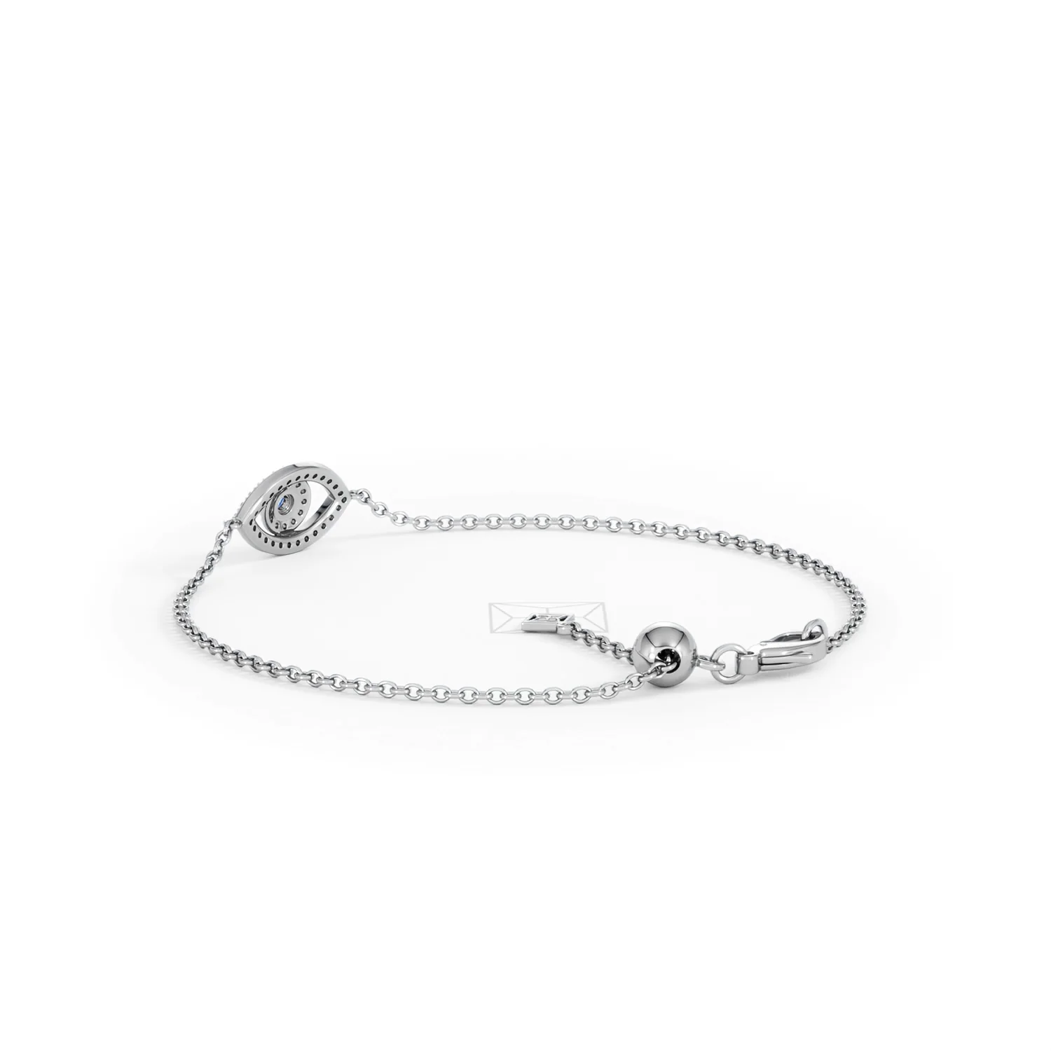 Evil Eye 0.21ct Sapphire Lab Diamond Adjustable Bracelet in Sterling Silver - Image 59