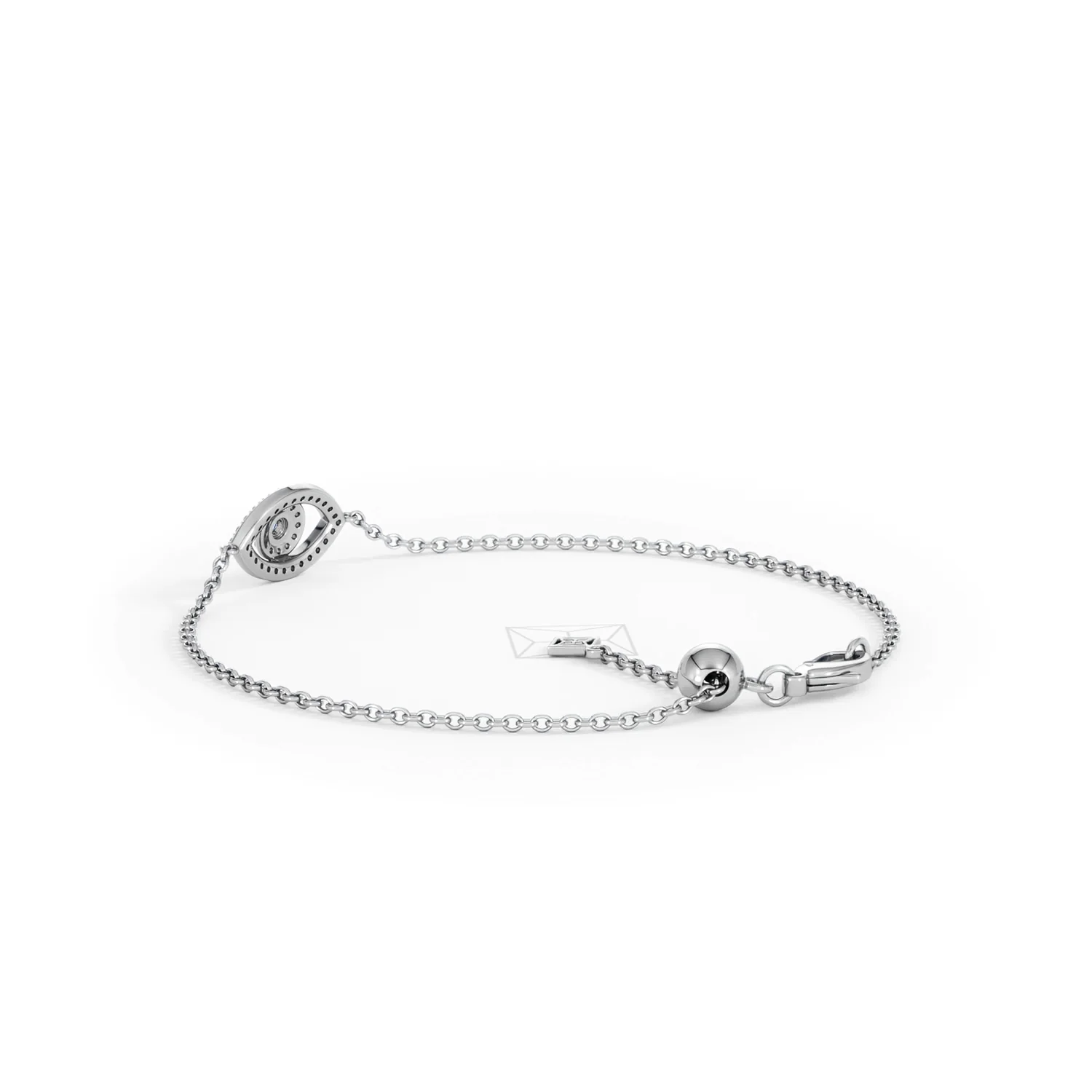 Evil Eye 0.21ct Sapphire Lab Diamond Adjustable Bracelet in Sterling Silver - Image 60