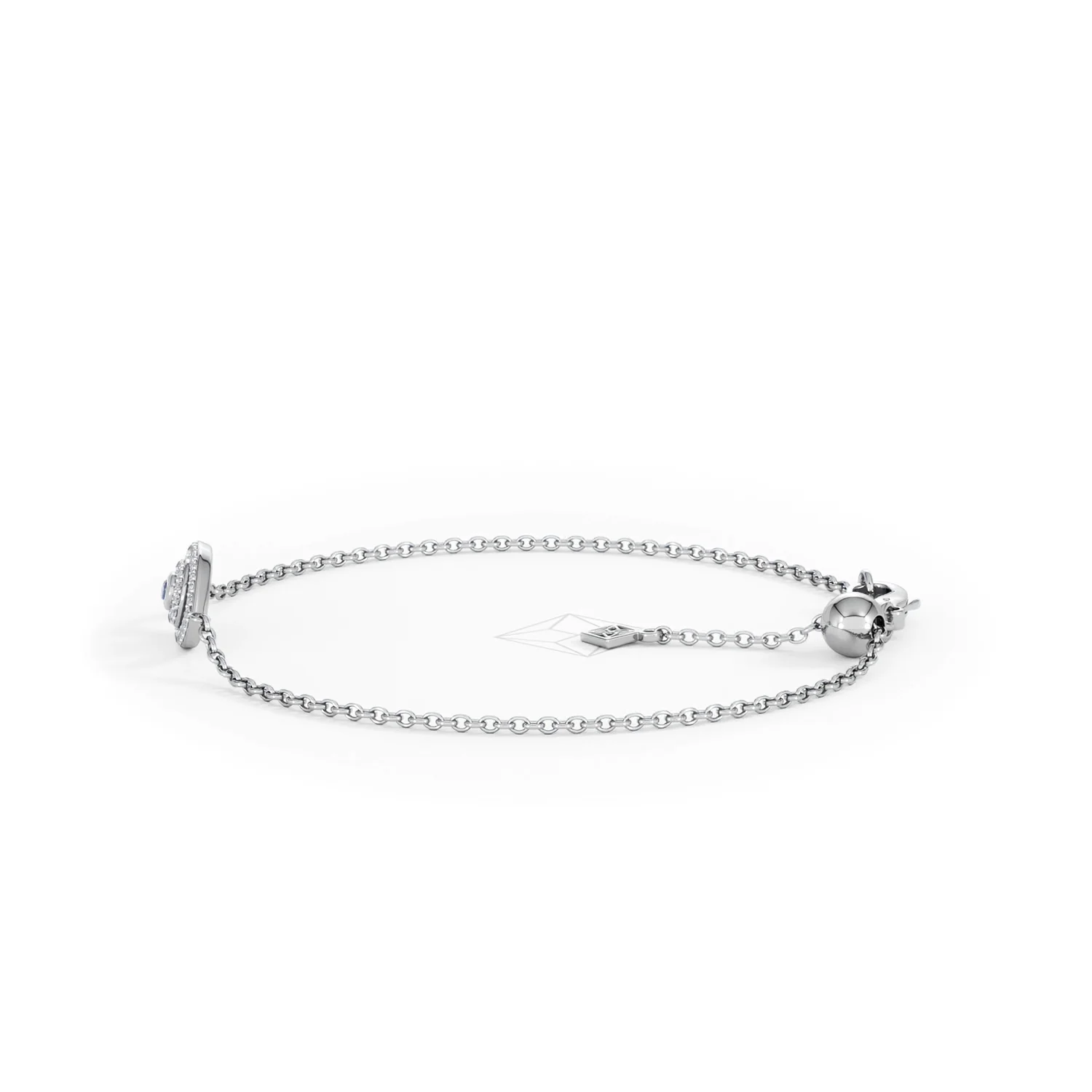 Evil Eye 0.21ct Sapphire Lab Diamond Adjustable Bracelet in Sterling Silver - Image 70