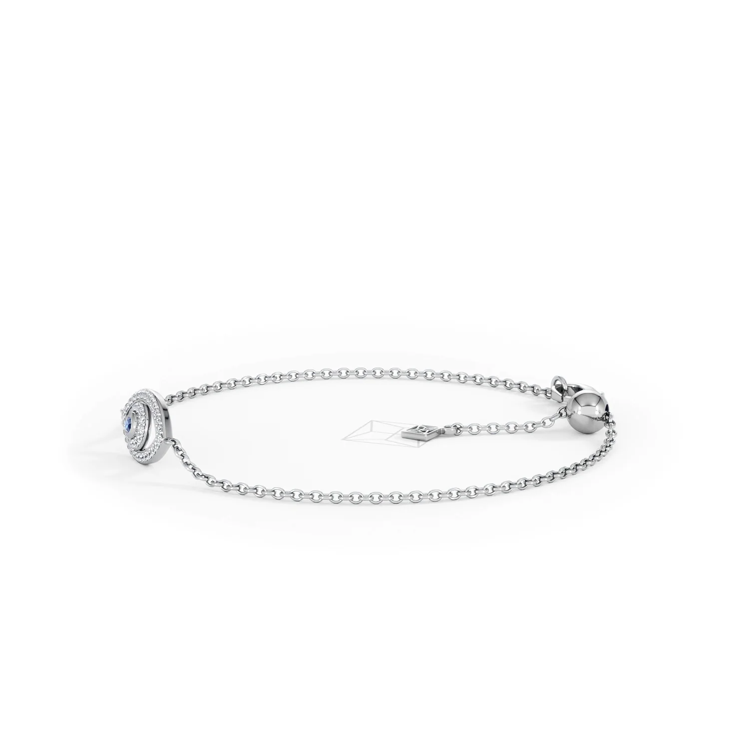 Evil Eye 0.21ct Sapphire Lab Diamond Adjustable Bracelet in Sterling Silver - Image 74