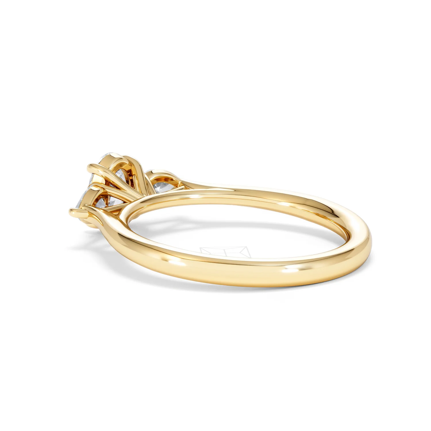 Evoke 3 Stone Oval Cut Lab Diamond Ring 0.50ct in 18K Gold Vermeil - Image 59