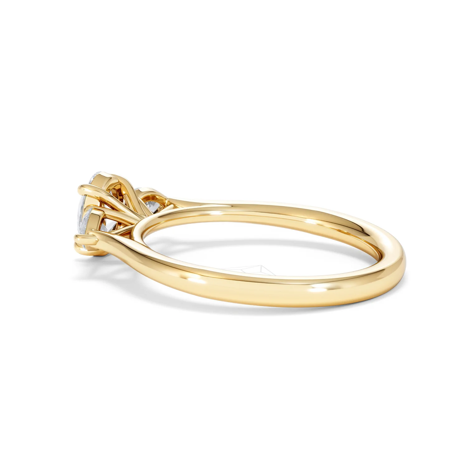Evoke 3 Stone Oval Cut Lab Diamond Ring 0.50ct in 18K Gold Vermeil - Image 62