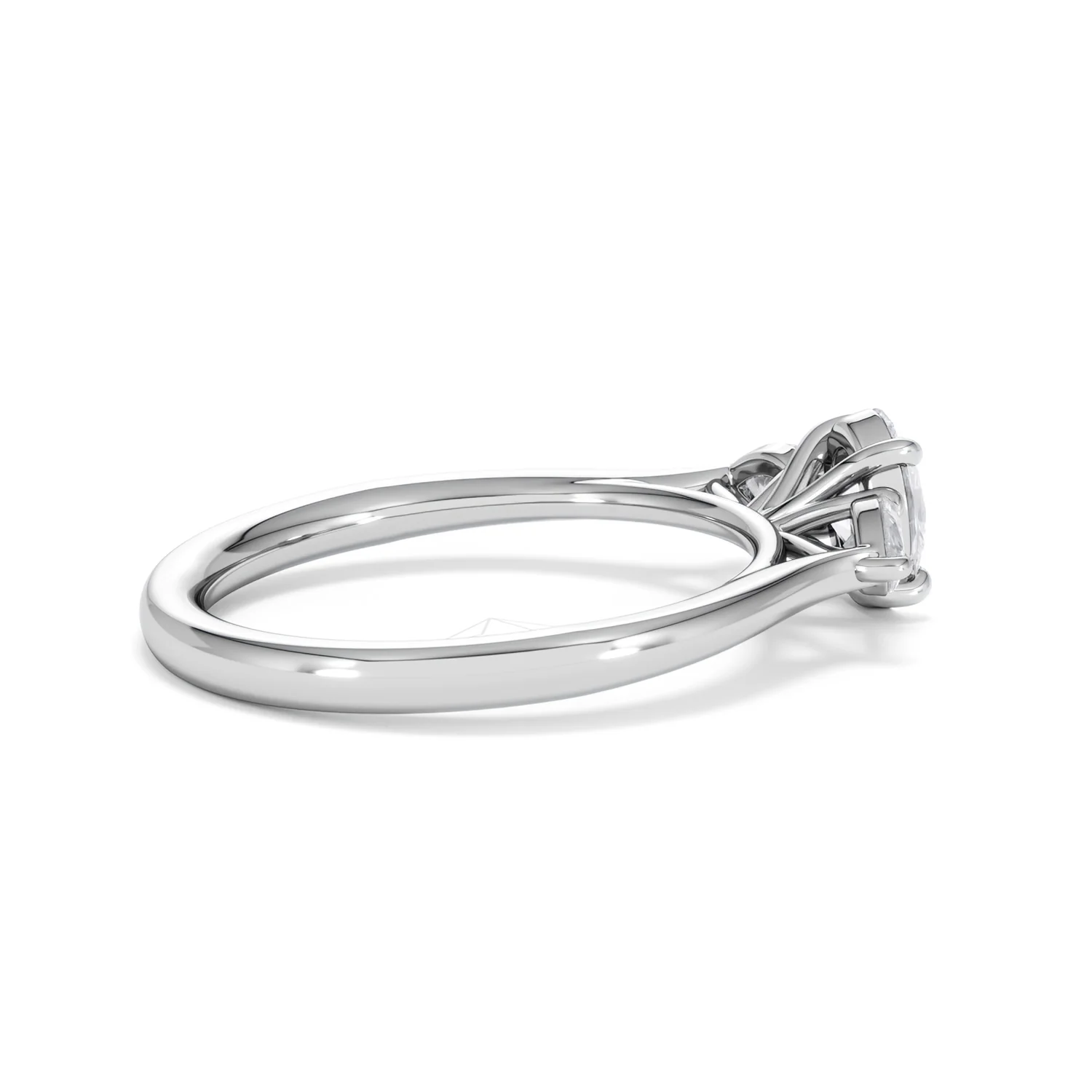 Evoke 3 Stone Oval Cut Lab Diamond Ring 0.50ct in 925 Silver - Image 33