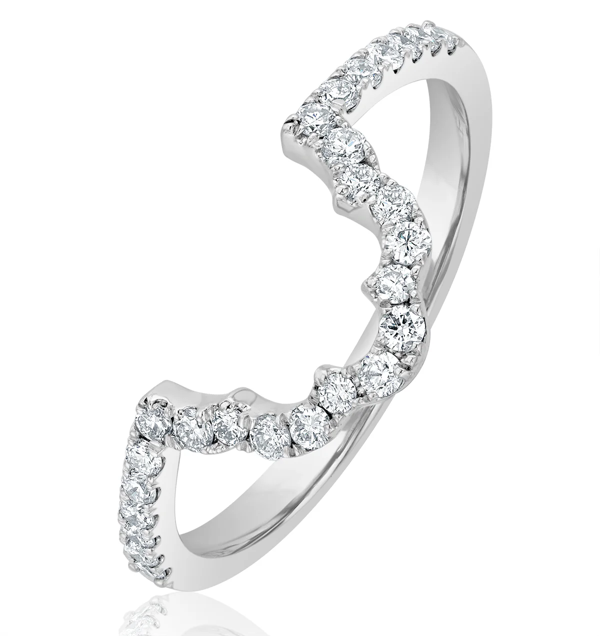 FET27 Matching Wedding Band Diamond 0.30ct H/Si in 18K White Gold