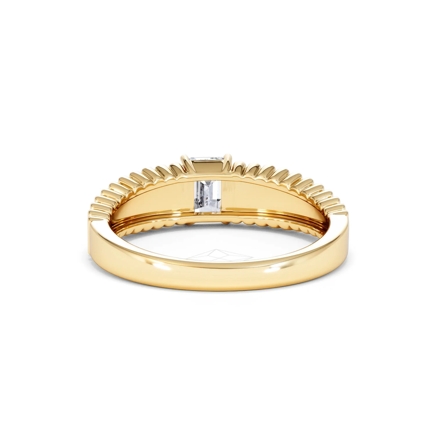 Flute 0.50ct Emerald Cut Lab Grown Diamond Solitaire Ring 18K Yellow Gold - Image 50