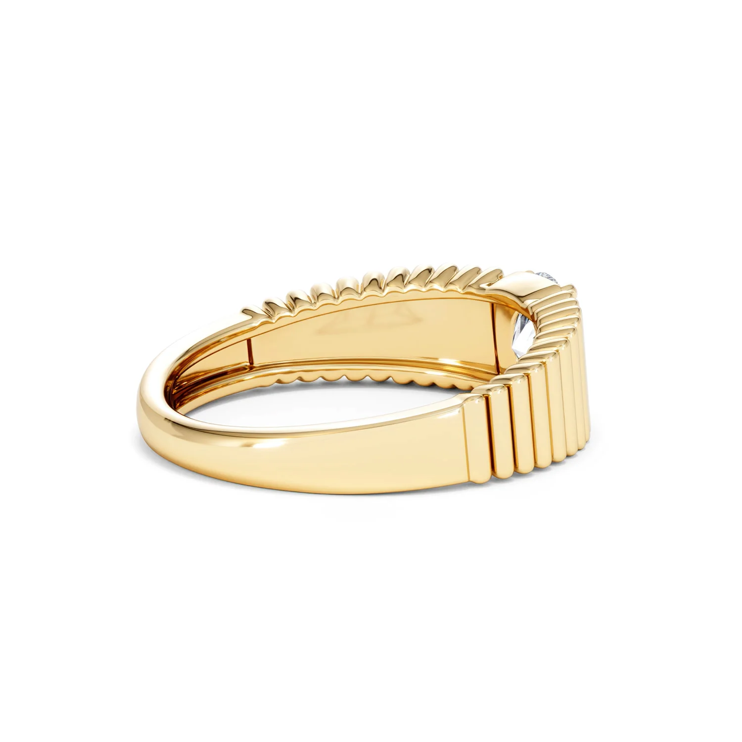 Flute 0.50ct Oval Cut Lab Grown Diamond Solitaire Ring 18K Yellow Gold - Image 36