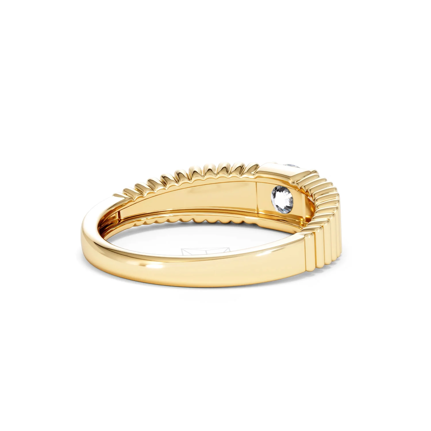 Flute 0.50ct Round Cut Lab Grown Diamond Solitaire Ring 18K Yellow Gold - Image 40
