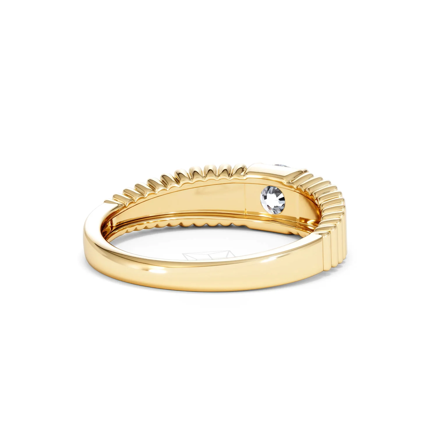 Flute 0.50ct Round Cut Lab Grown Diamond Solitaire Ring 18K Yellow Gold - Image 42