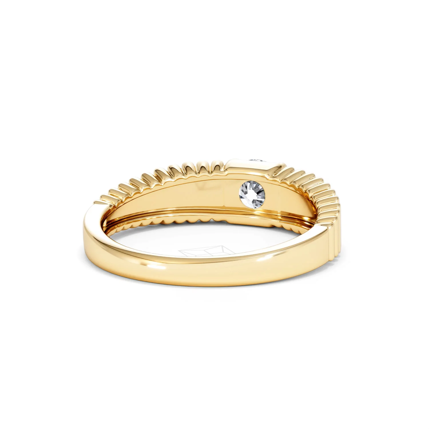 Flute 0.50ct Round Cut Lab Grown Diamond Solitaire Ring 18K Yellow Gold - Image 44