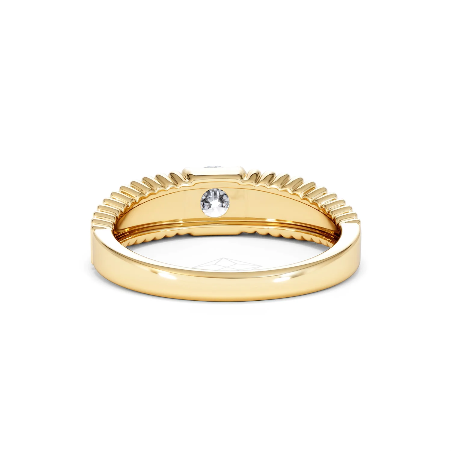 Flute 0.50ct Round Cut Lab Grown Diamond Solitaire Ring 18K Yellow Gold - Image 50